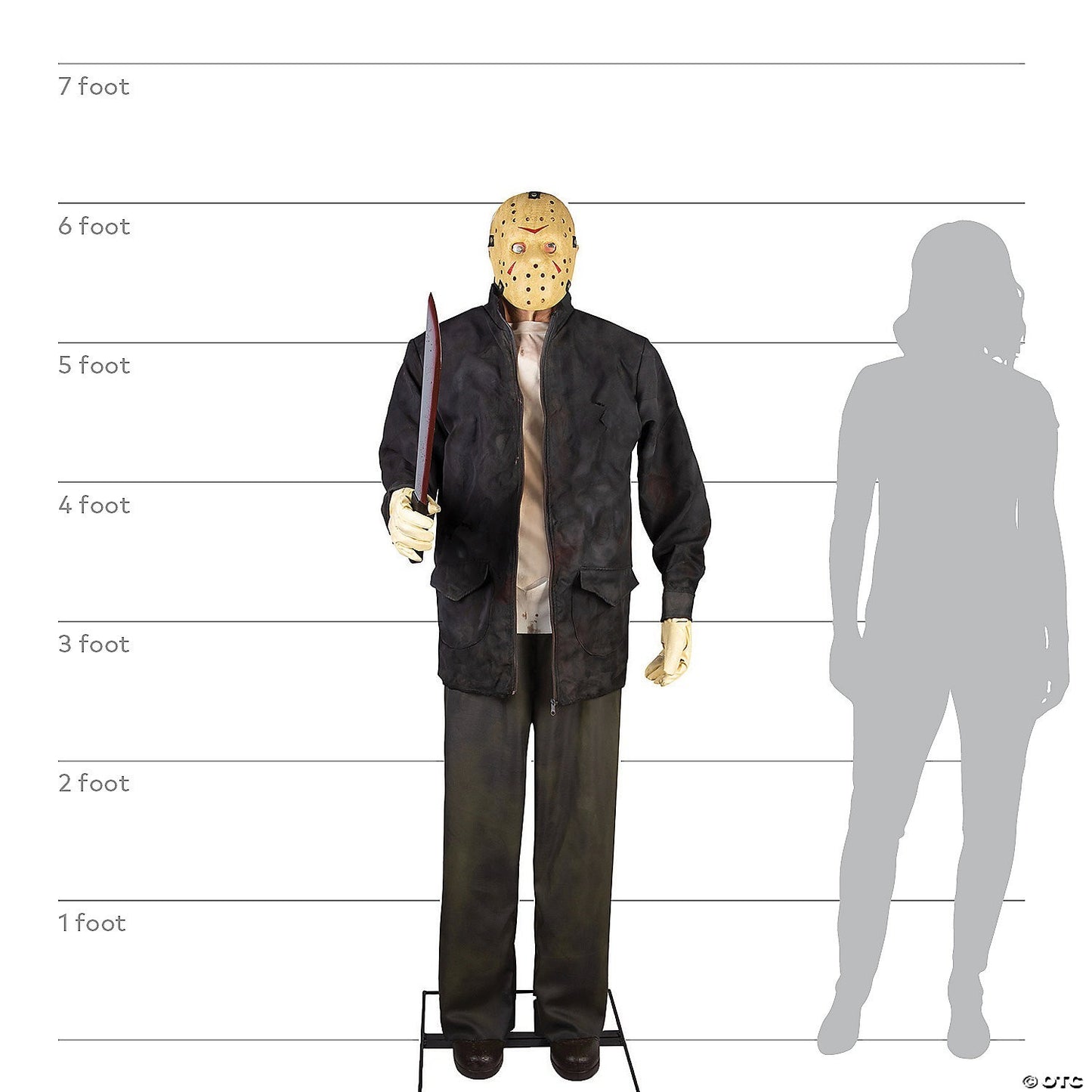 76" Animatronic Jason Vorhees Friday the 13th Halloween Spirit Haunted Prop