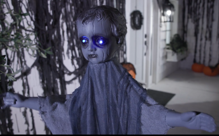 39" Hanging Haunted Boy Angel Animated halloween Prop