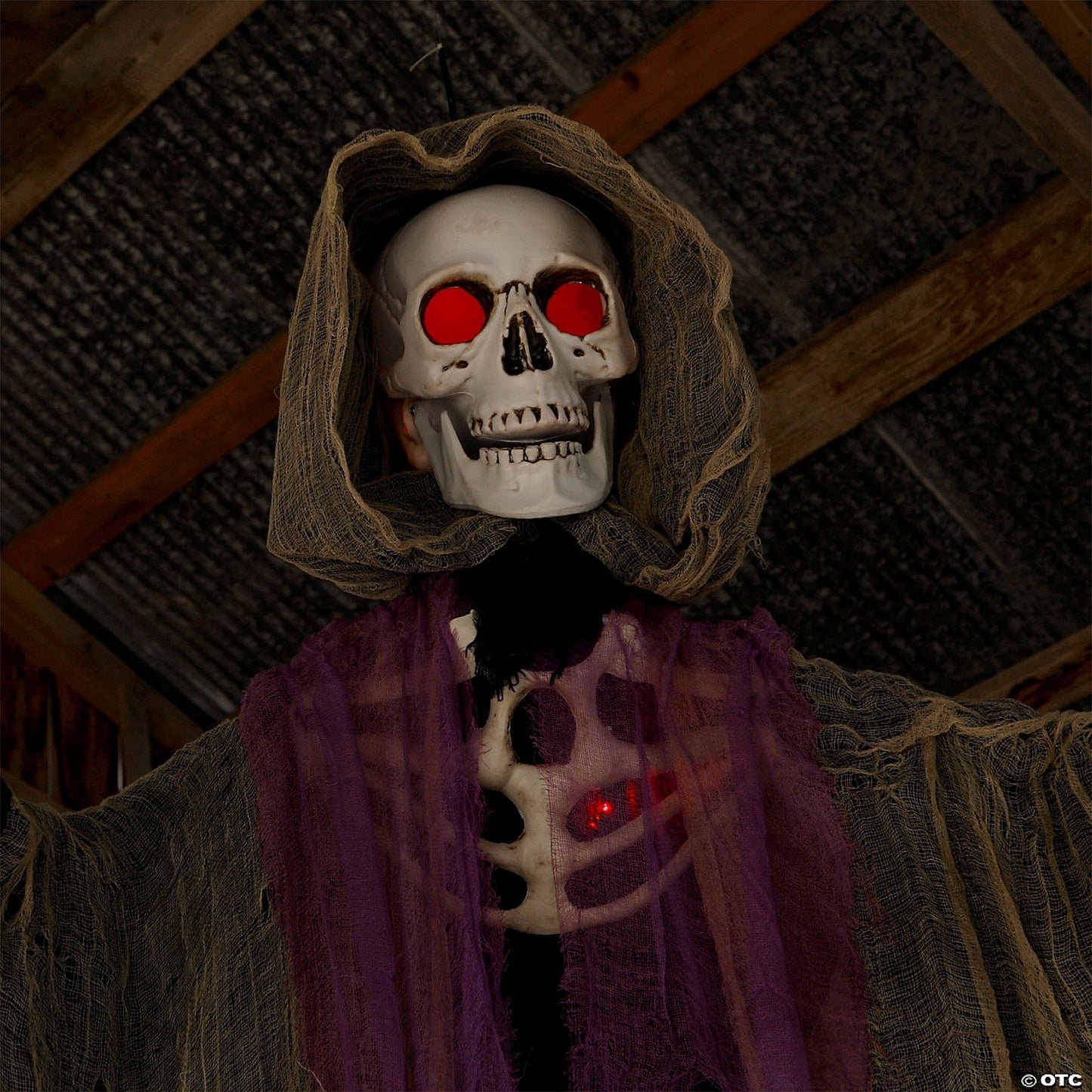 LifeSize Skeletal Reaper Animated Halloween Decoration Outdoor Haunt Yard Prop