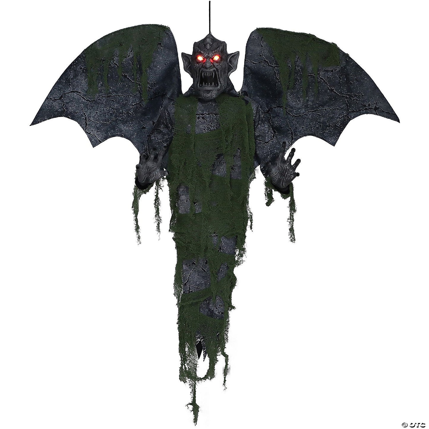 See Video! Life Size Gargoyle Cemetery Animated Halloween Outdoor Haunted Prop