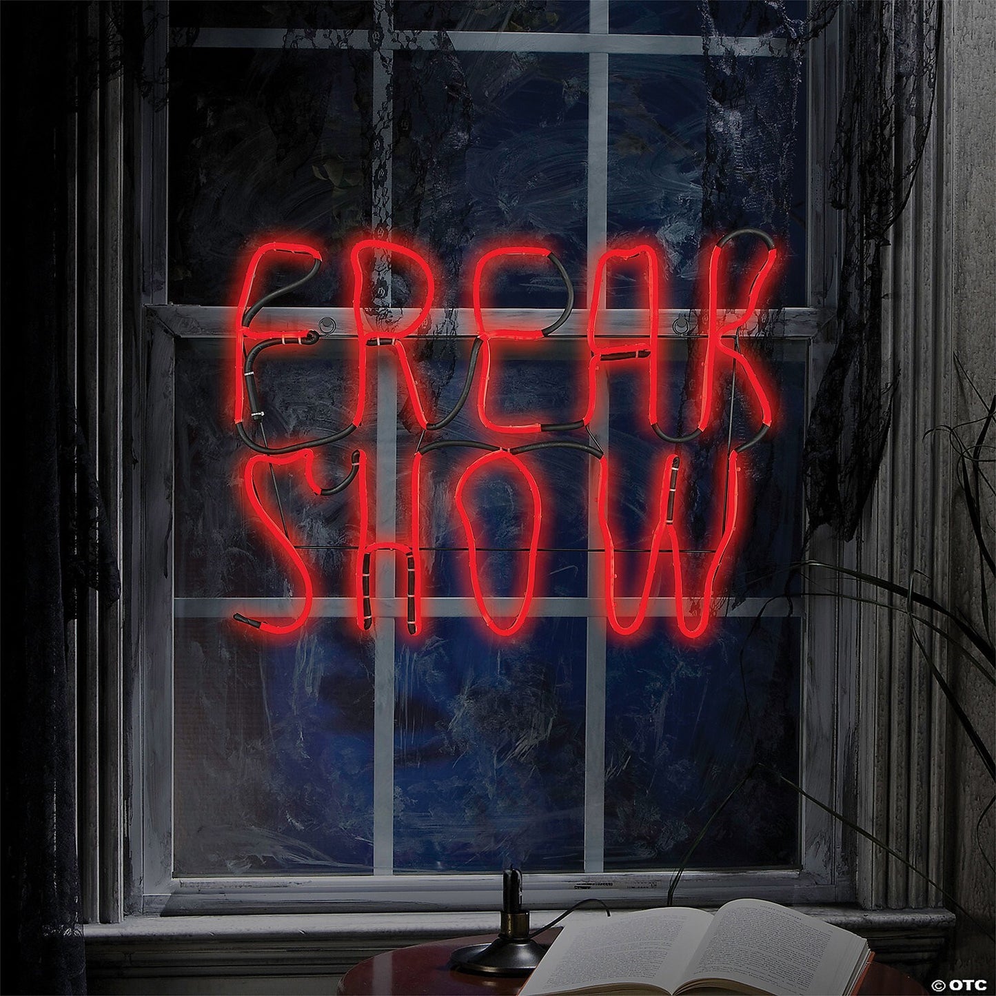 24" Lighted Neon FREAK SHOW Sign LED Halloween Decor Outdoor Haunt Prop Circus