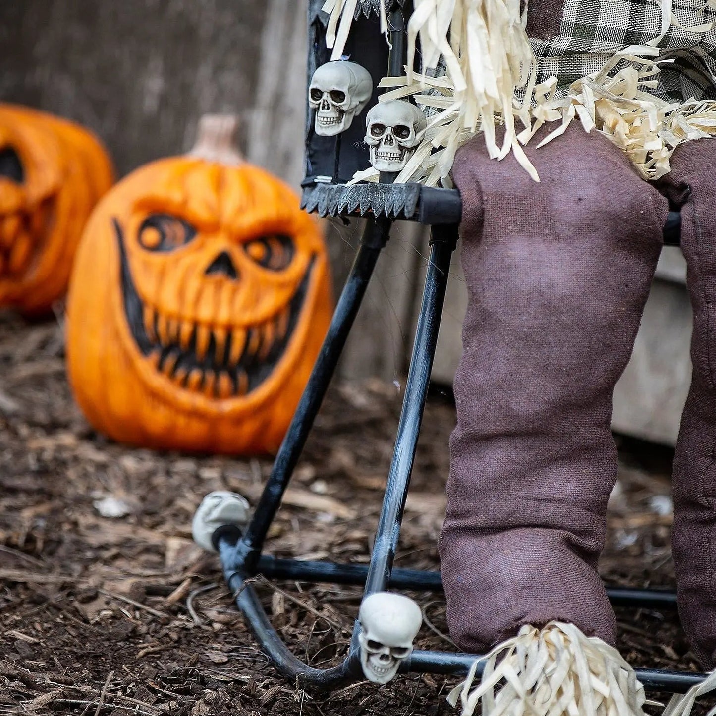 47" Rocking Scarecrow with Chair