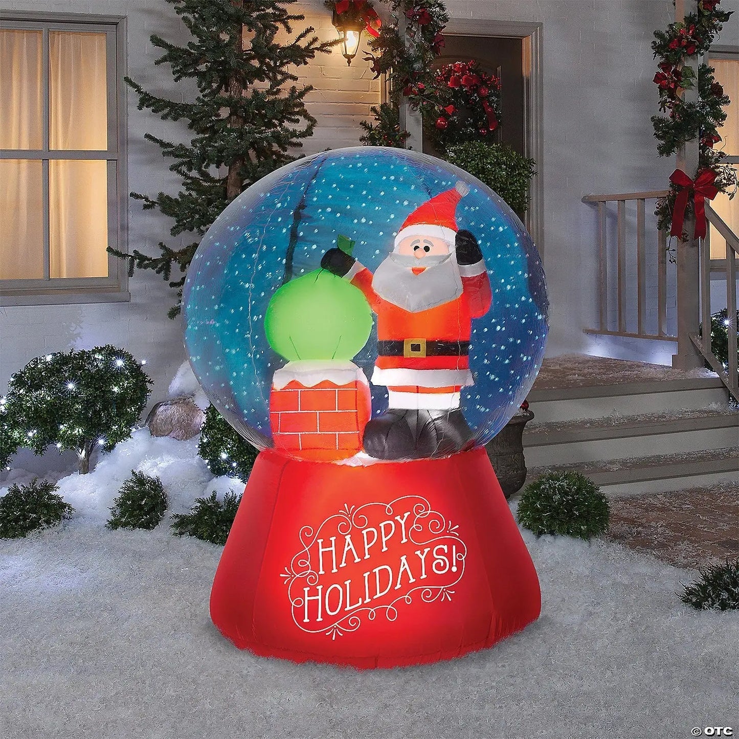 5.6 Ft Animated Santa Snow Globe Inflatable