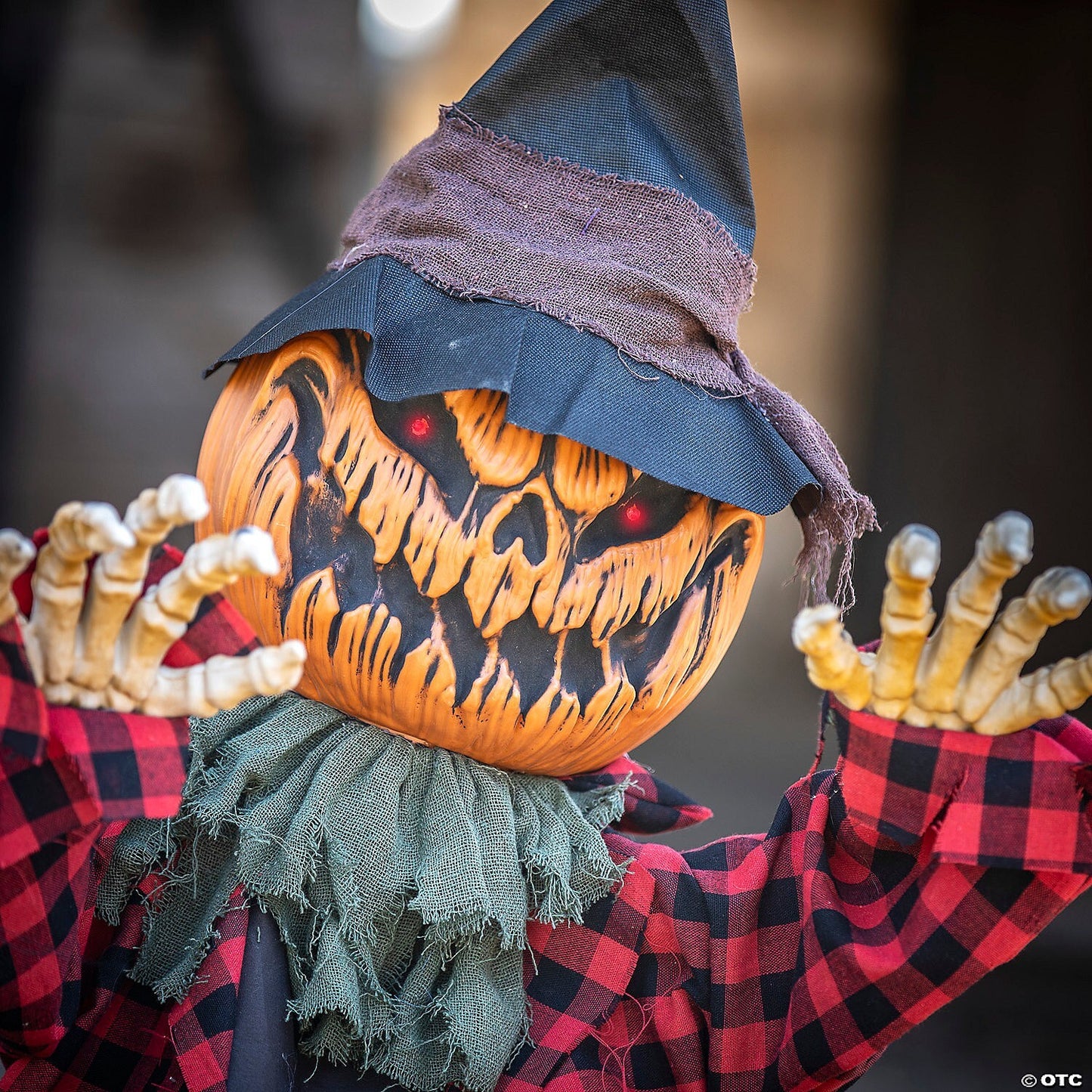 See Video 2Ft Pumpkin Jack Grounbreaker Animated Halloween Decoration Haunt Prop