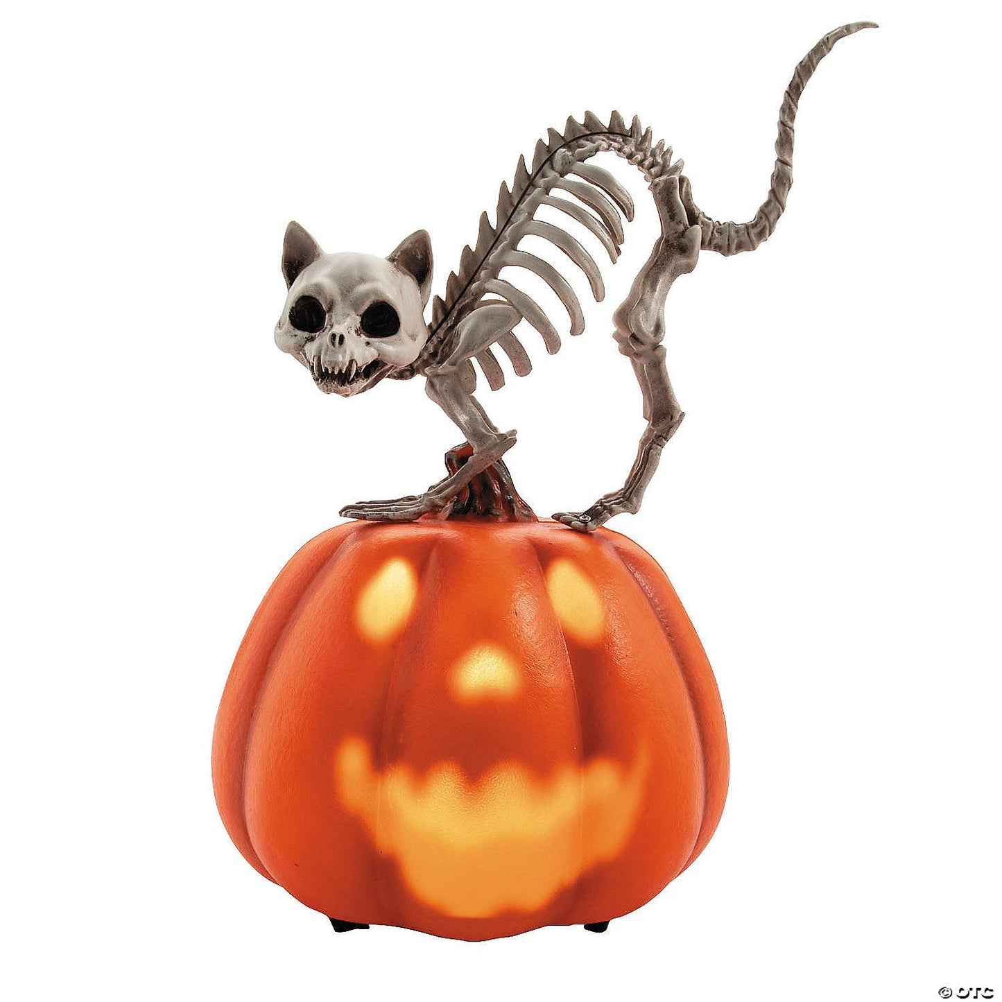 Cat Skeleton Talking Jack Pumpkin Animated Halloween Decor Haunt Prop Spirit