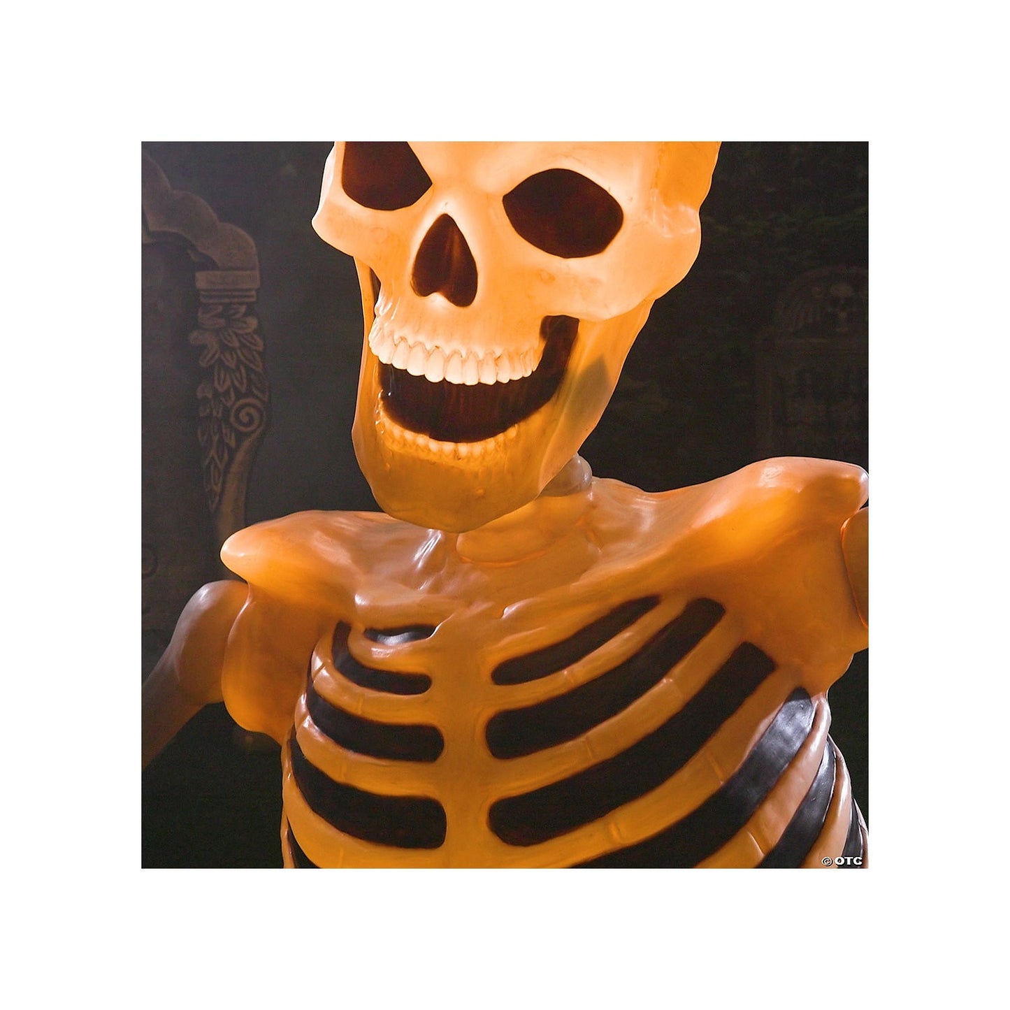 HUGE! 7.5 Ft Lighted Skeleton Ground Breaker Halloween Outdoor Decor Haunt Prop