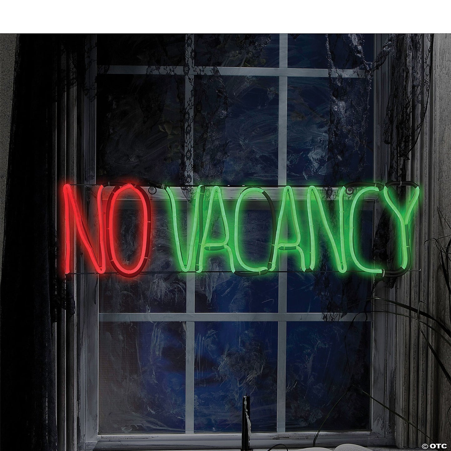 24" Lighted Neon NO VACANCY Sign LED Glo Halloween Decor Haunt Hotel Prop Psycho