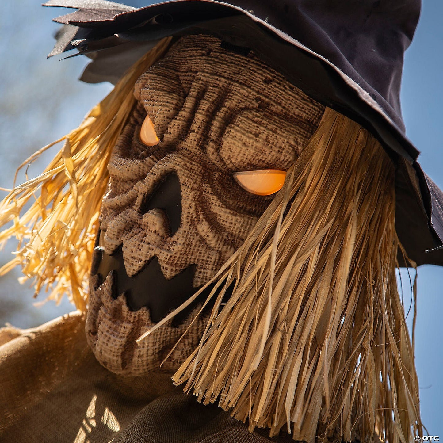 See Video! LifeSize Staked Scarecrow Raven Animated Outdoor Halloween Haunt Prop