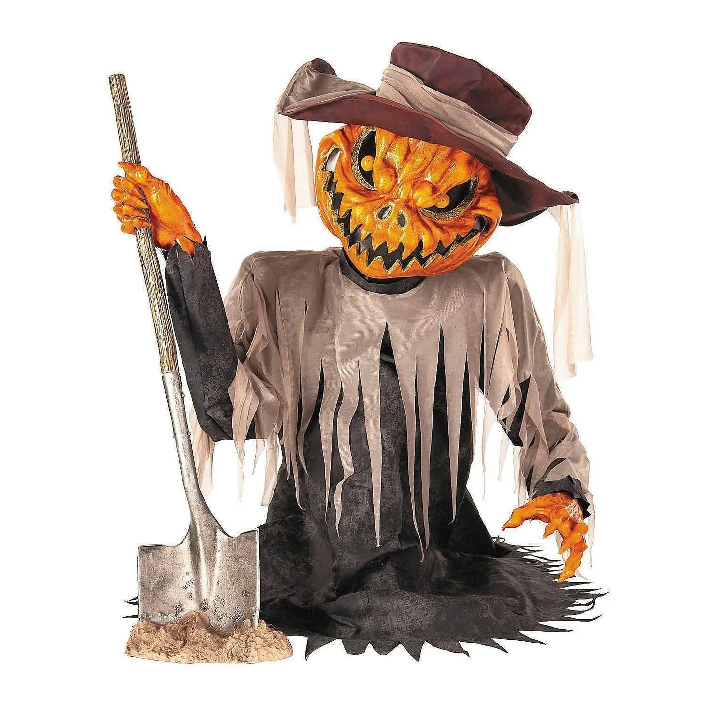 3 Ft Pop Up Pumpkin Scarecrow Animated Halloween Prop