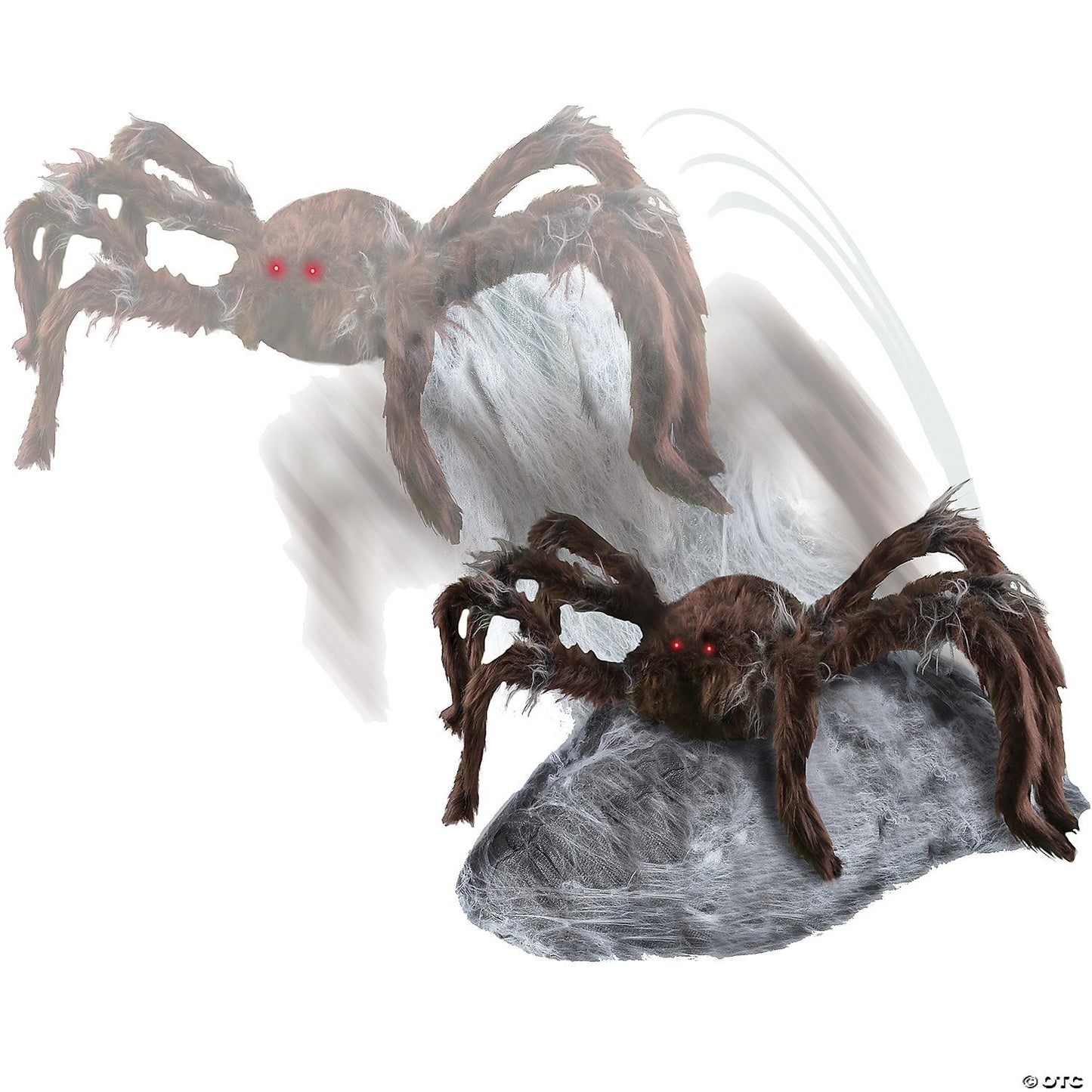 HUGE Animated Brown Jumping Spider Halloween Decoration Outdoor Haunt Yard Prop