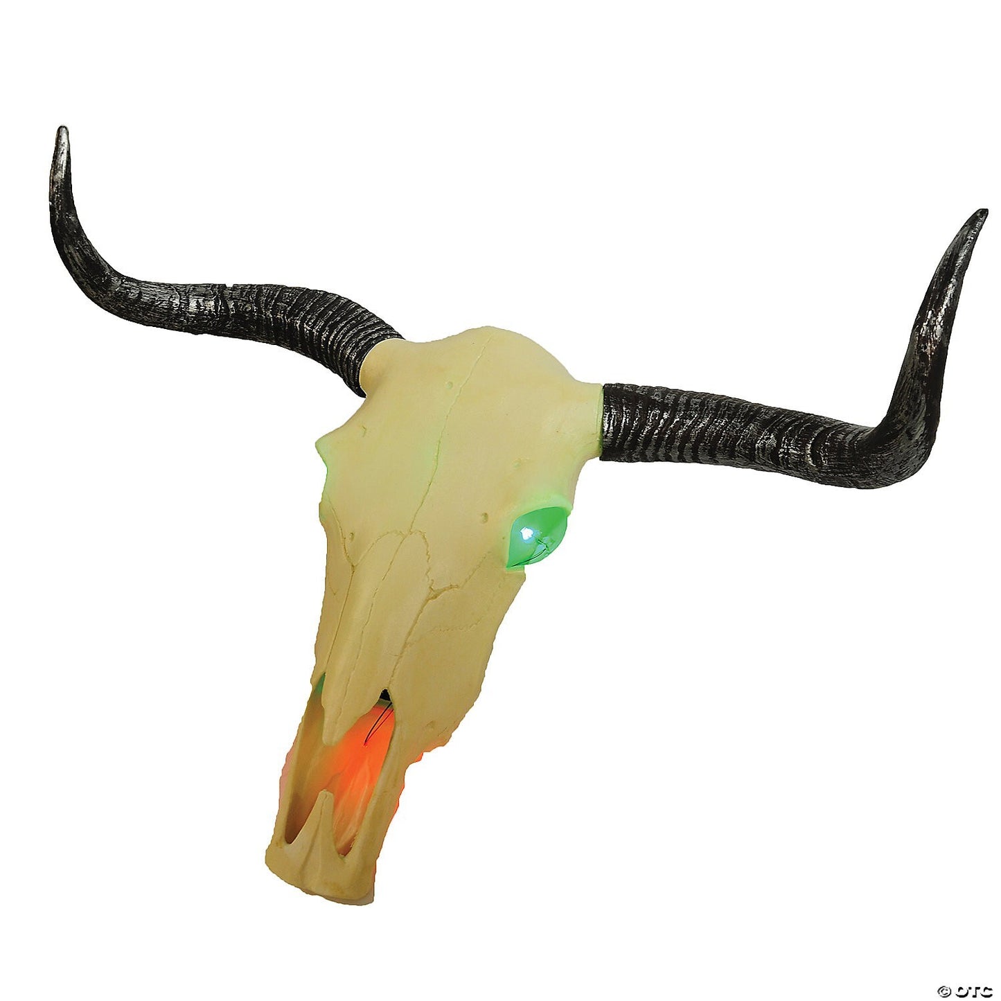 24" Longhorn Cow Skull Lighted Halloween Decoration Haunted Prop Hanging Wall