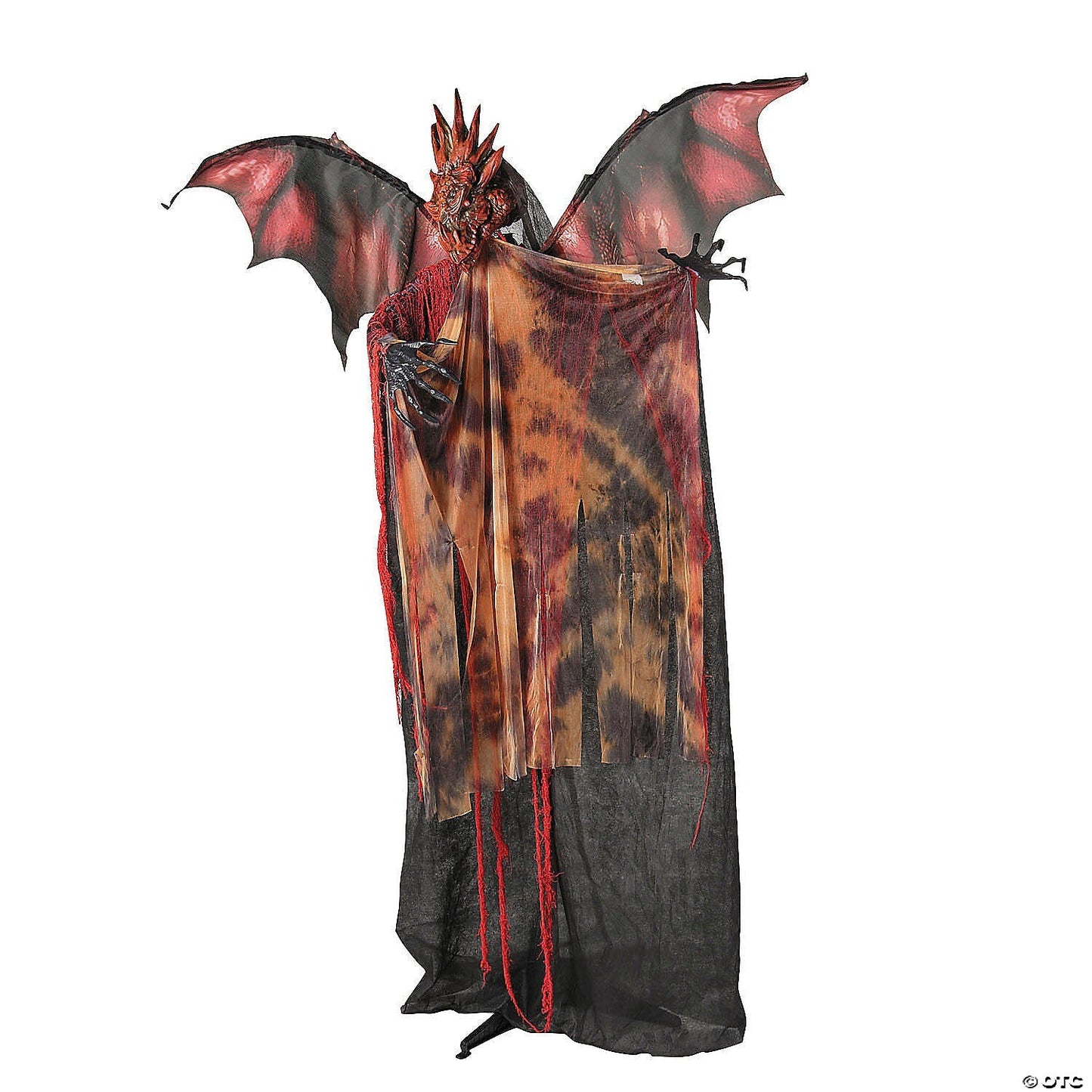 See Video! LifeSize 6' Red Dragon Animated Wings Halloween Haunt Yard Decor Prop