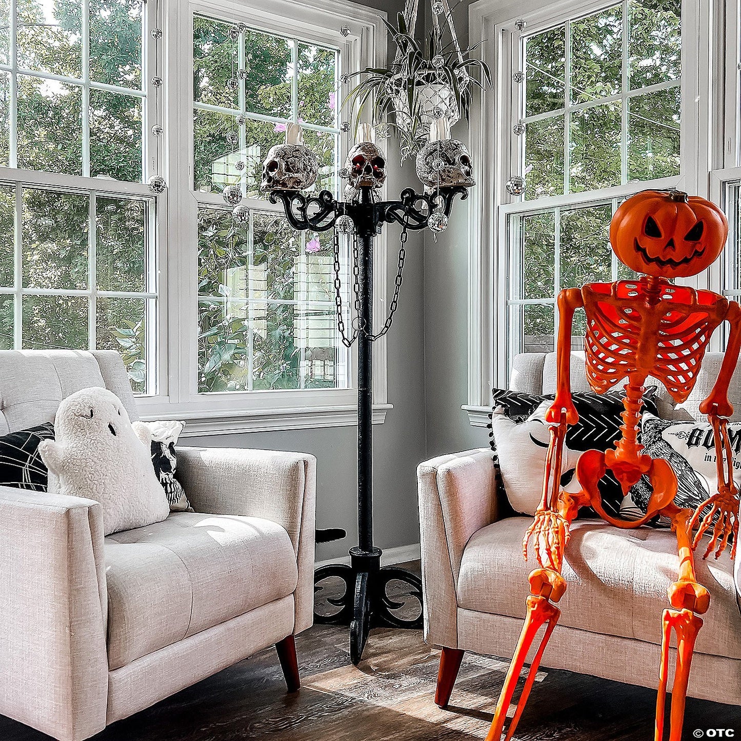5 Ft Gothic Candelabra Flicker Candle Lighted Halloween Haunted House Decor Prop