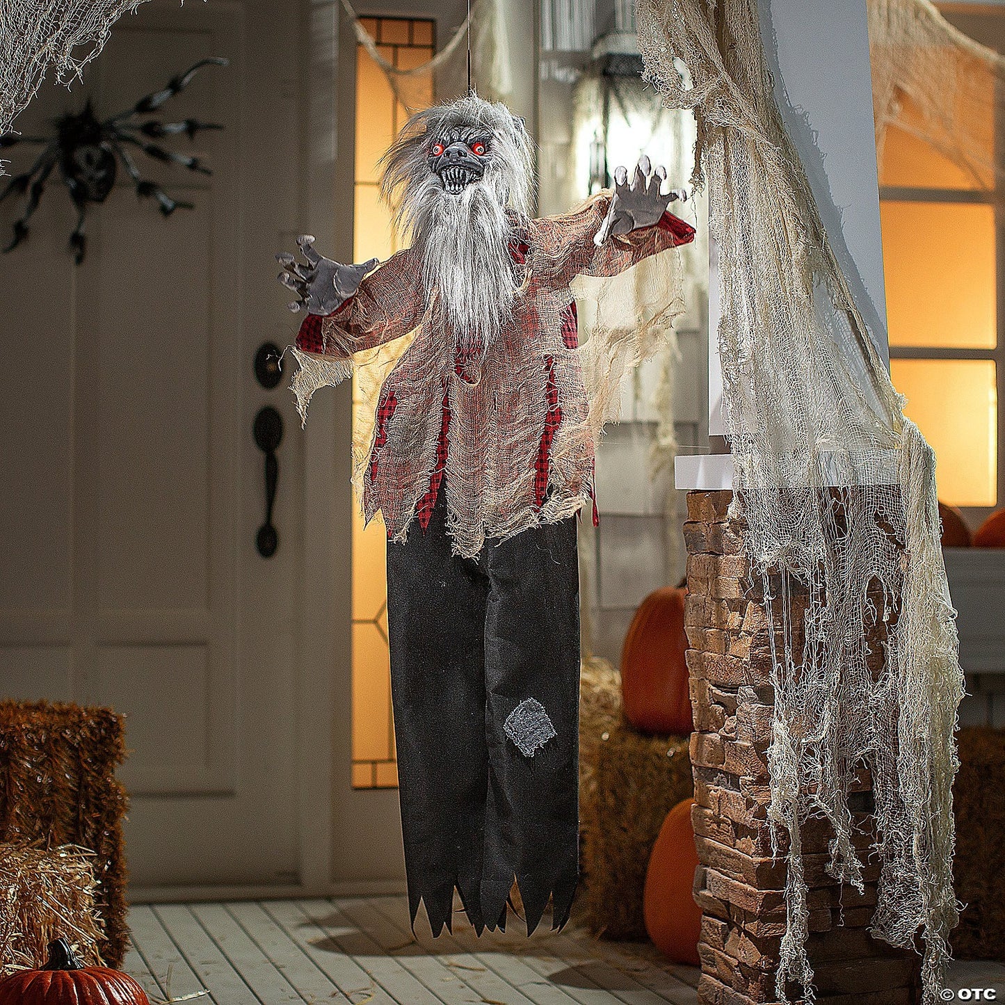 See Video! Hanging Werewolf Animated Halloween Decoration Outdoor Haunted Prop