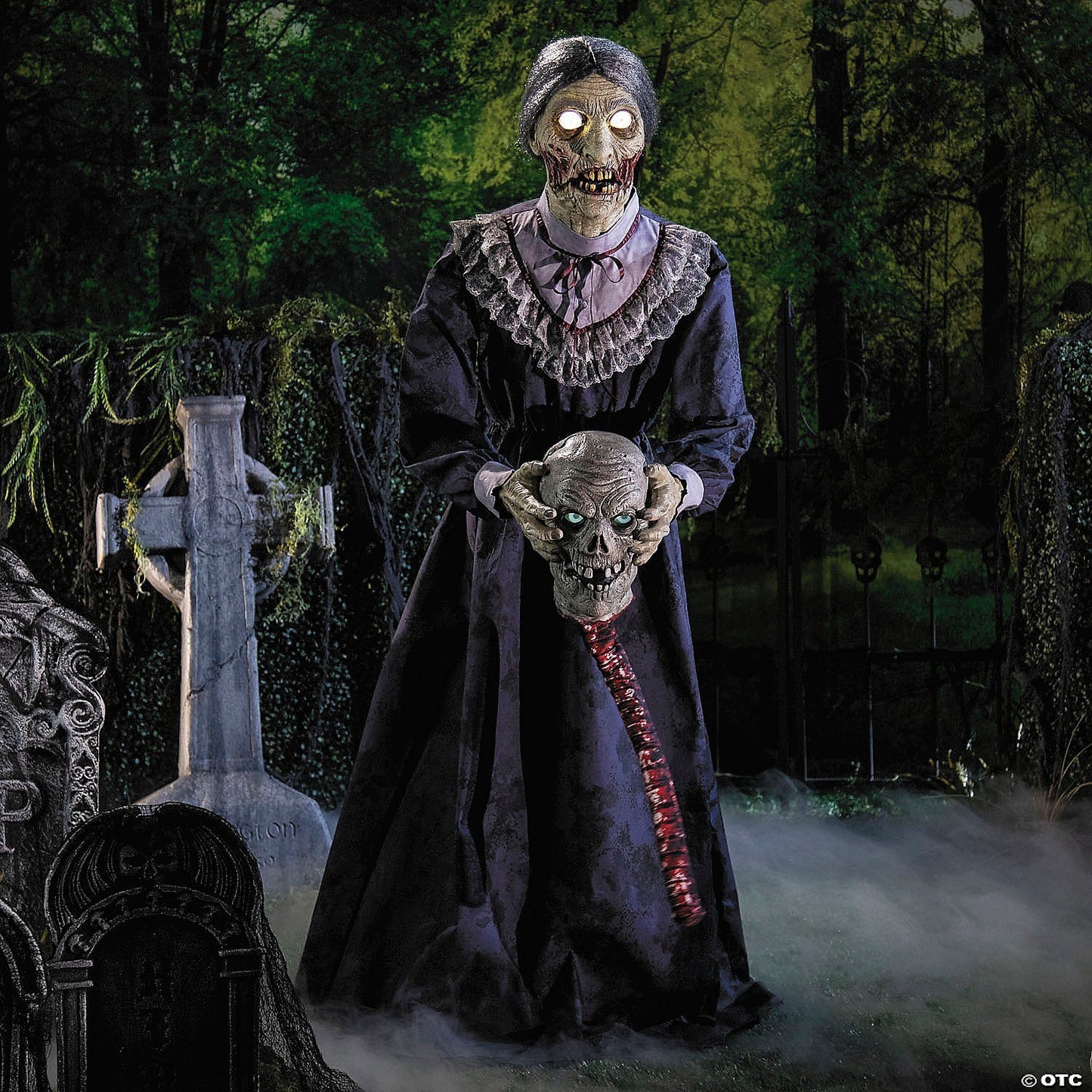 5.6 Ft Animatronic Zombie Couple Corpse Grave Halloween Spirit Haunt Prop 2025
