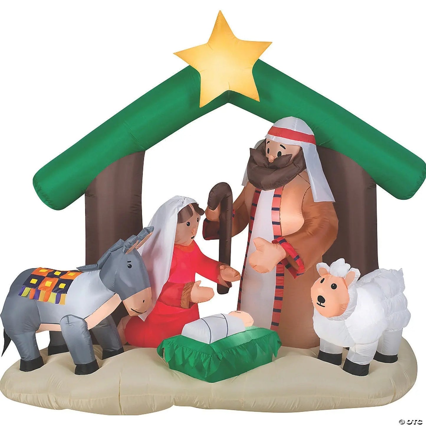 7 Ft Nativity Holy Family Manger Inflatable