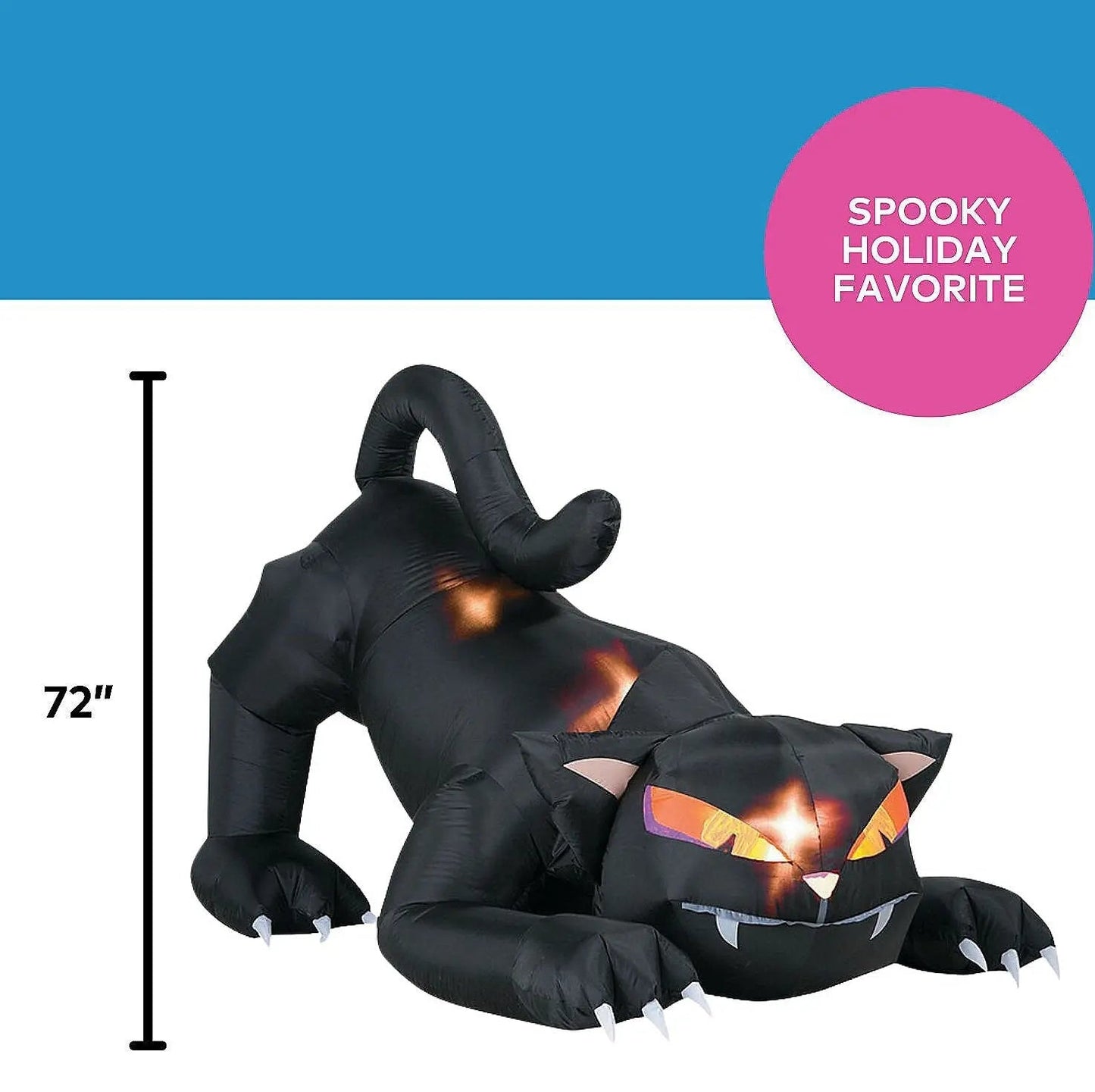 6 Ft Black Cat Animated Inflatable Halloween outdoor decoration