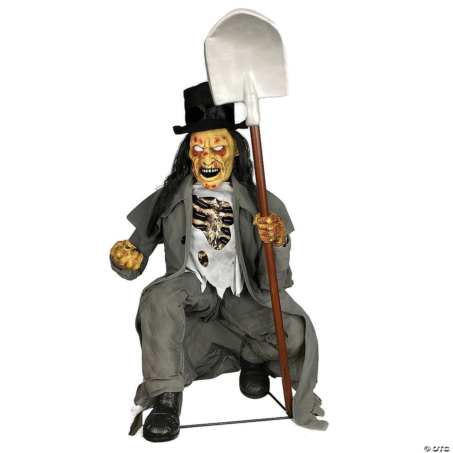 See Video! LifeSize Grave Digger Bone Collector Animatronic Halloween Haunt Prop