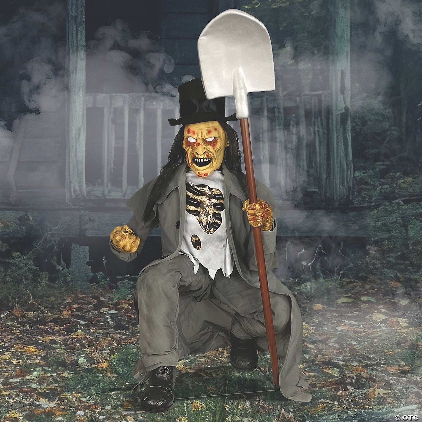 See Video! LifeSize Grave Digger Bone Collector Animatronic Halloween Haunt Prop
