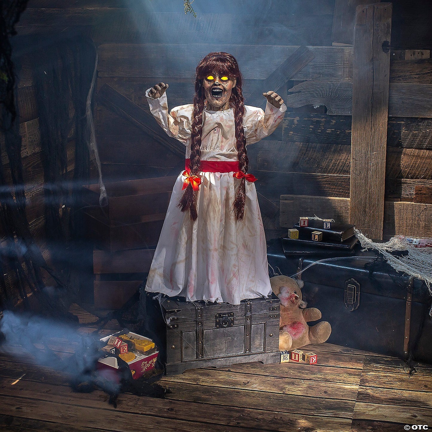 See Video! Annabelle Grim Girl Animated Halloween Evil Haunted Doll Prop Horror