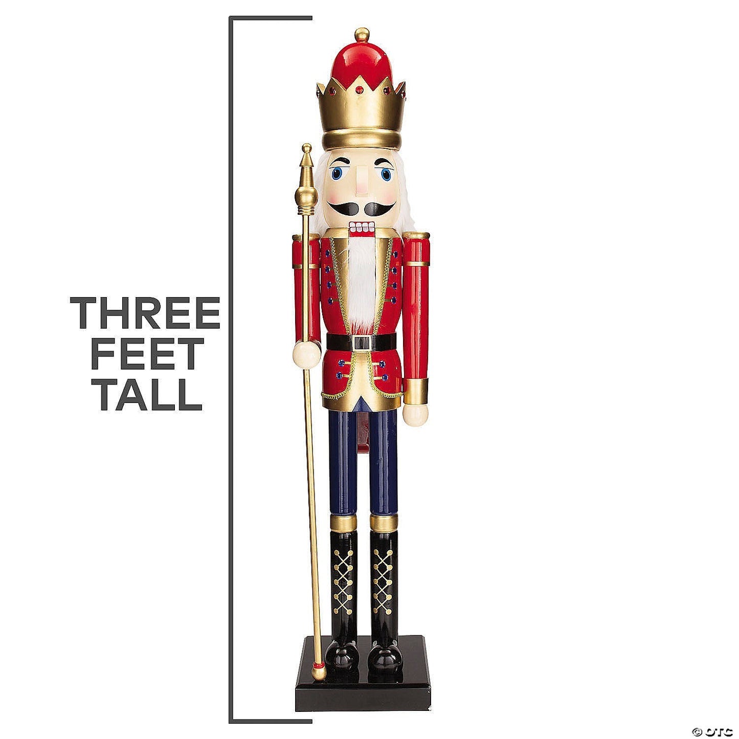 3 Ft Giant Nutcracker Toy Soldier Wood Christmas Outdoor Decoration Prop Red