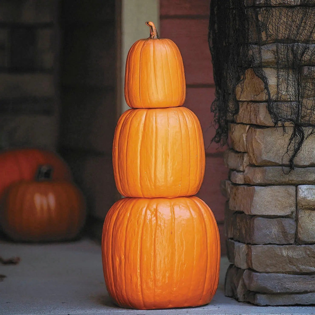 22" Nested Stack of Pumpkins Halloween thanksgiving fall decoration