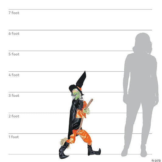 48" Leg Kicking Wicked Witch Animated