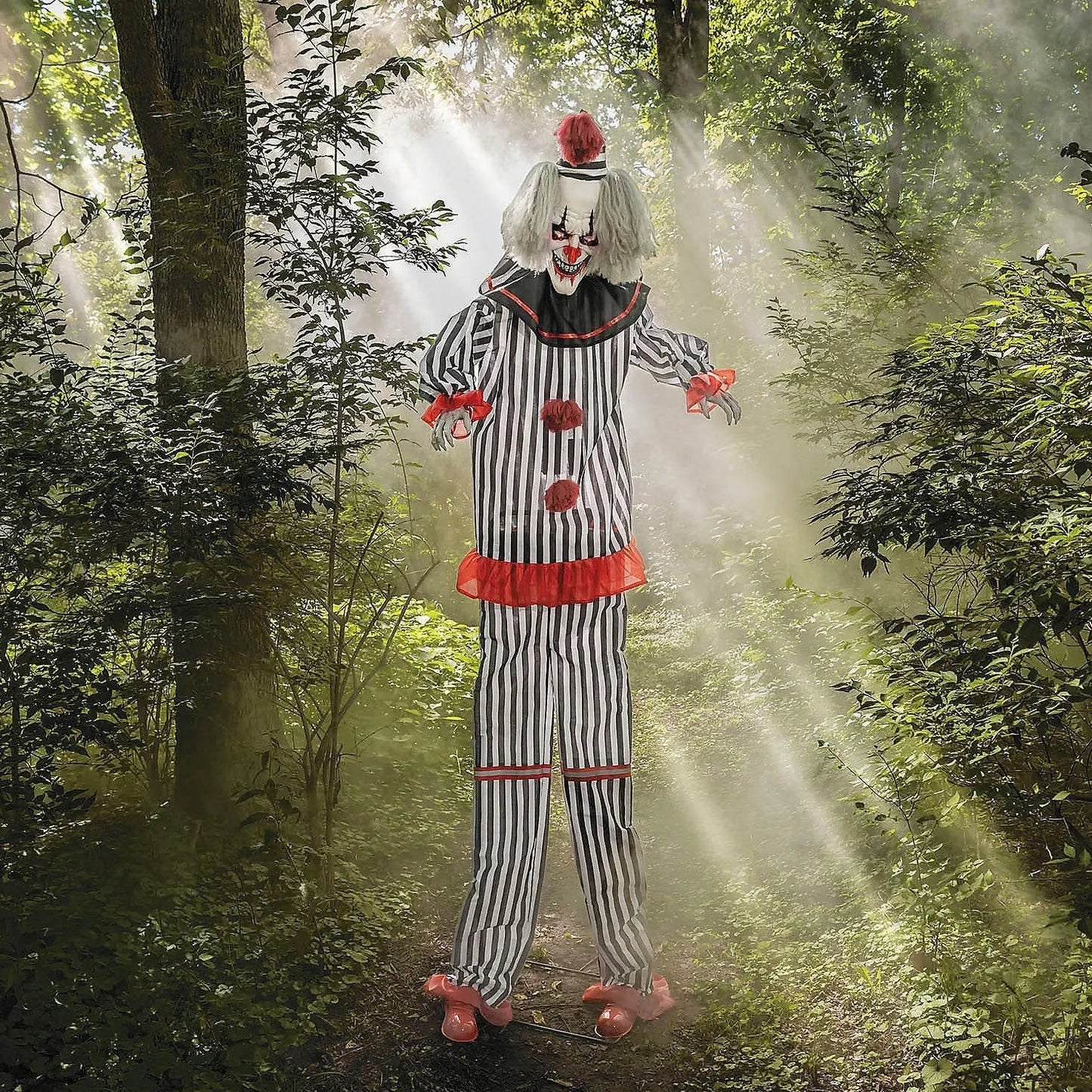 8 Ft Rising Clown Animated Halloween Prop