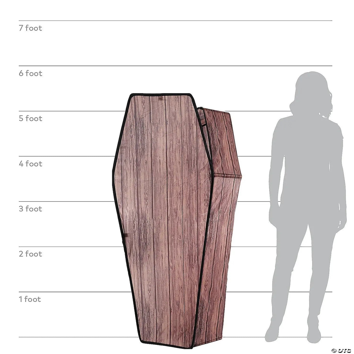 5 Ft Wood Look Coffin