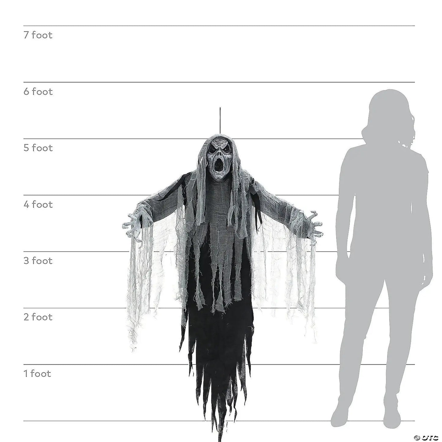 5 Ft Ghostly Howling Phantom