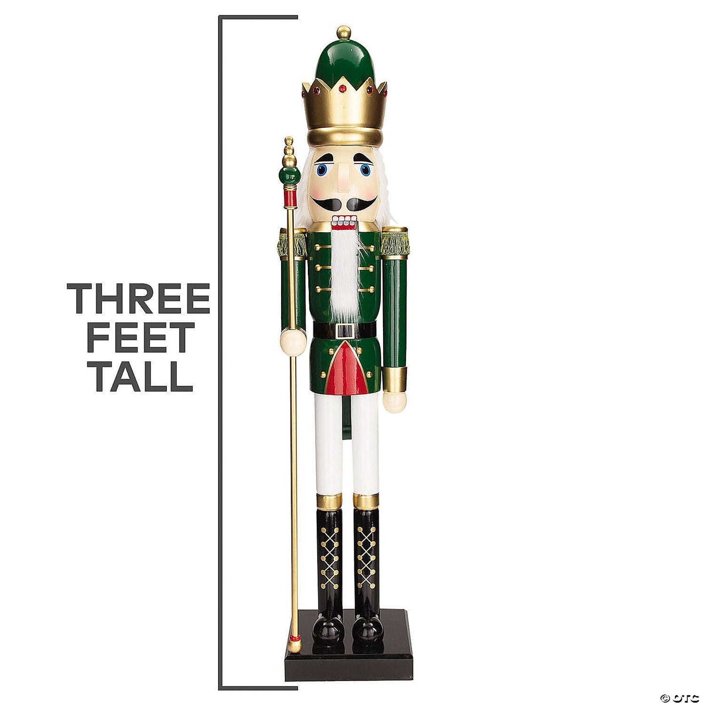 3 Ft Giant Nutcracker Toy Soldier Wood Christmas Outdoor Decoration Prop Green