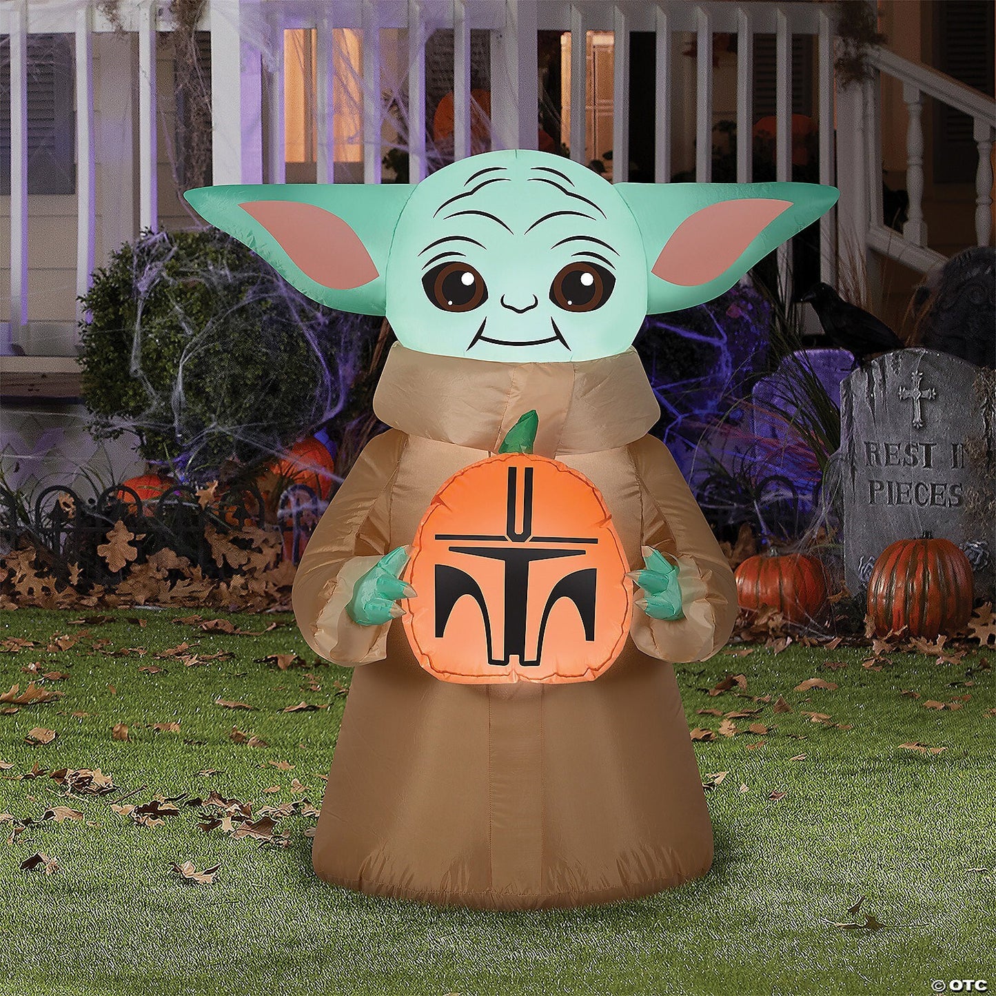 42" Grogu Mandalorian Inflatable Outdoor Halloween Yard Decor Airblown Star Wars