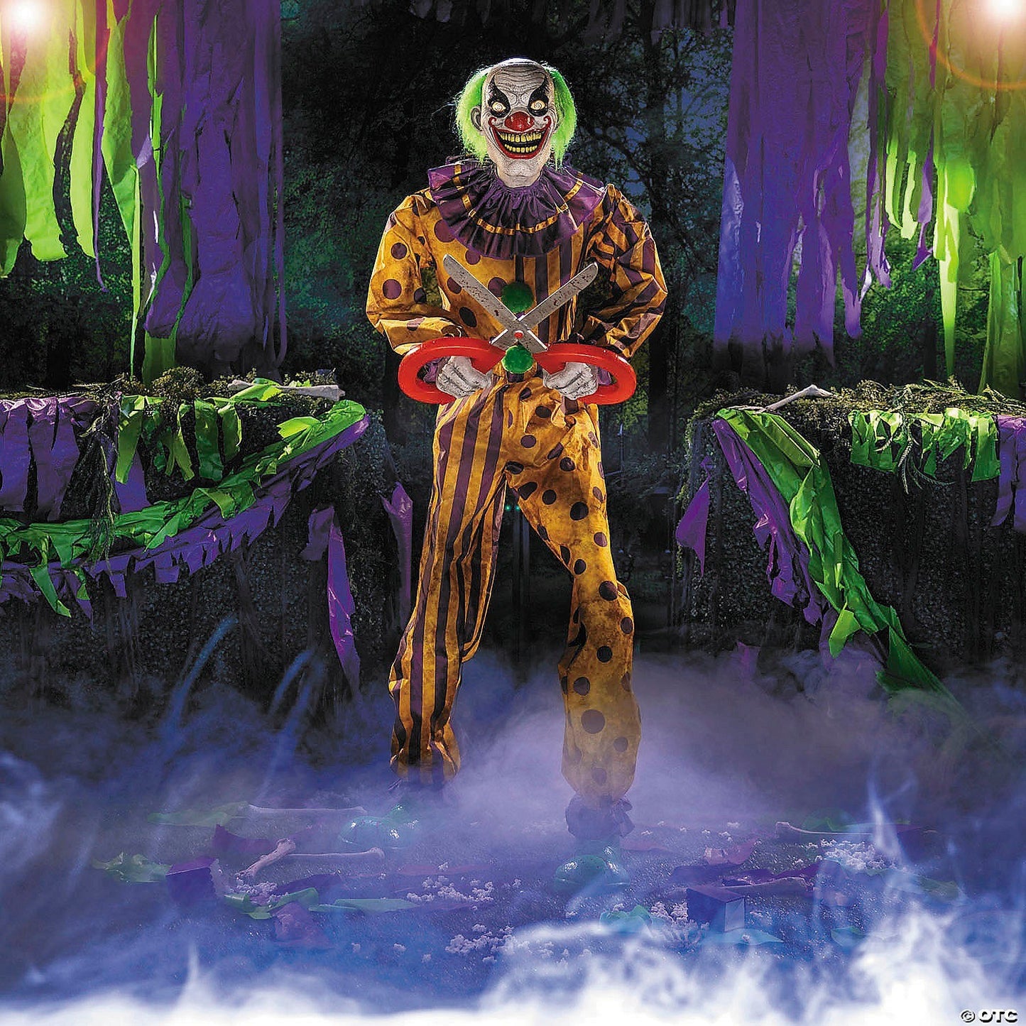 6 Ft Evil Snippers Clown Animatronic Halloween Spirit Haunt Prop 2025 Scissors