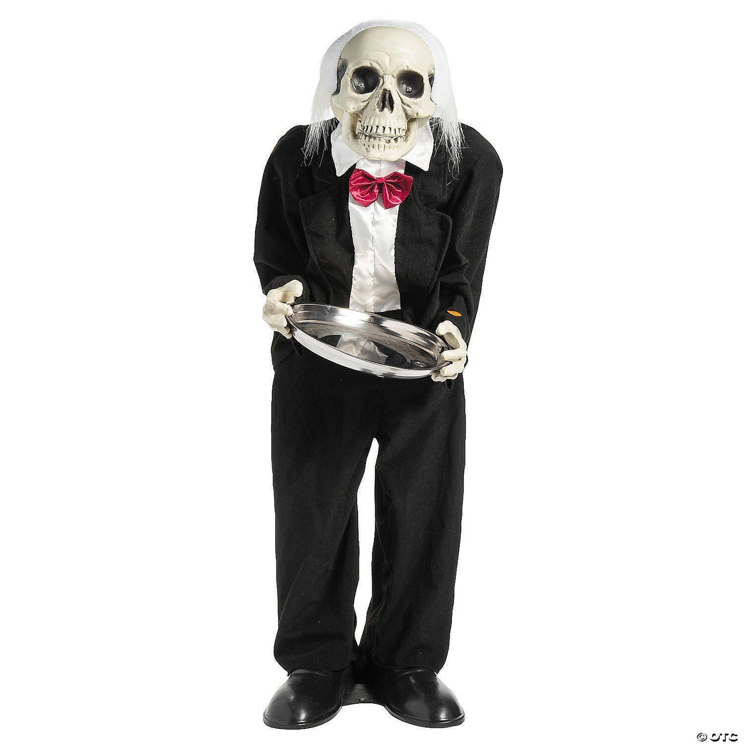 3 Ft Animated Standing Butler w Tray Halloween Decoration Spirit Haunt Prop 2025