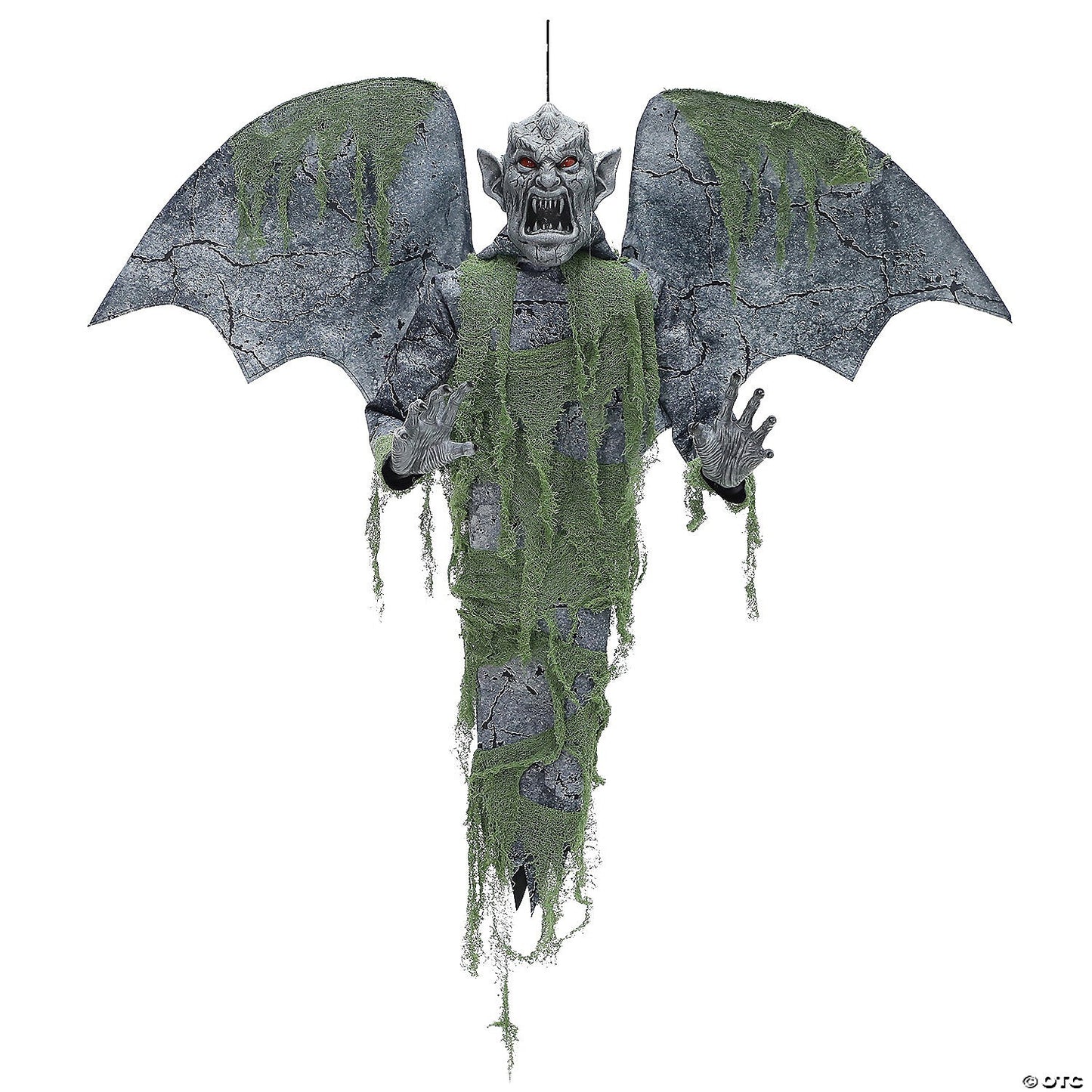 See Video! Life Size Gargoyle Cemetery Animated Halloween Outdoor Haunted Prop