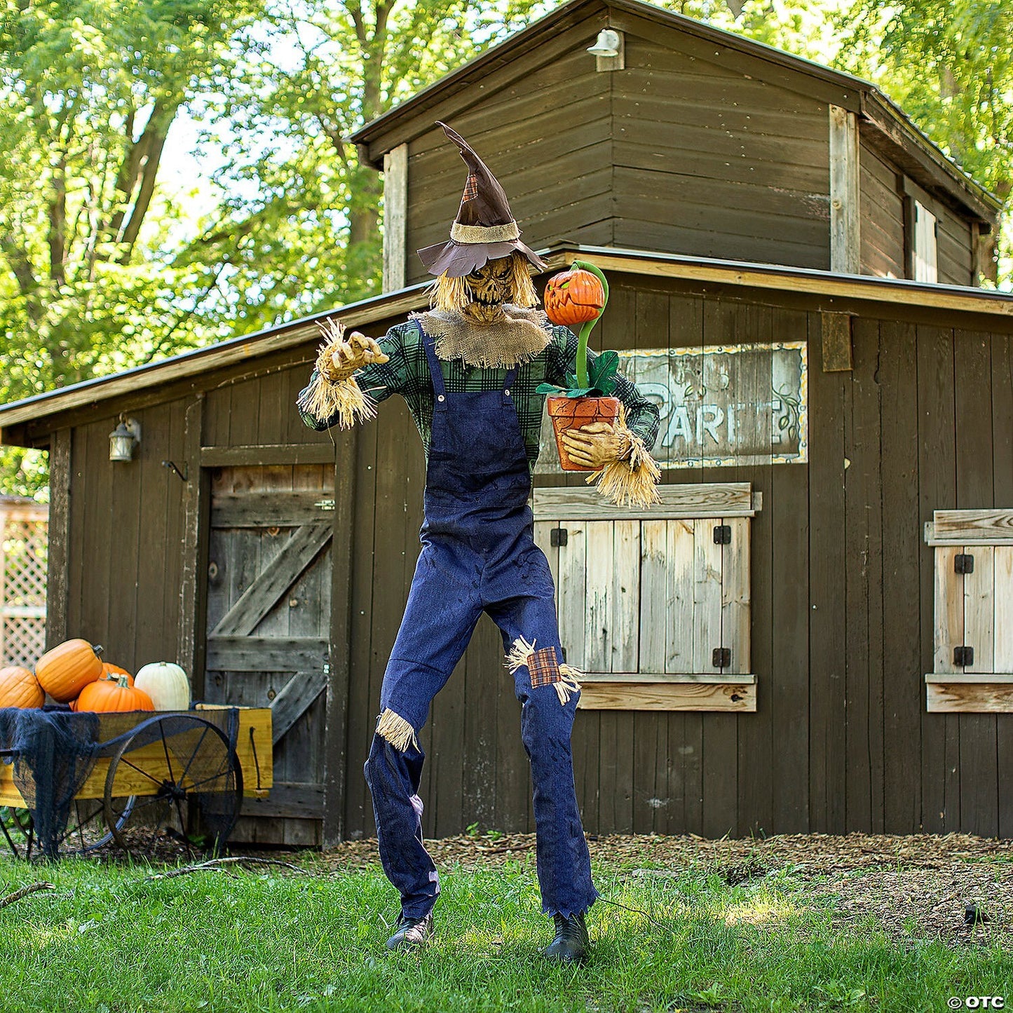 Life Size Animatronic 7 Ft Rotten Harvester Halloween Scarecrow Haunt Prop Decor