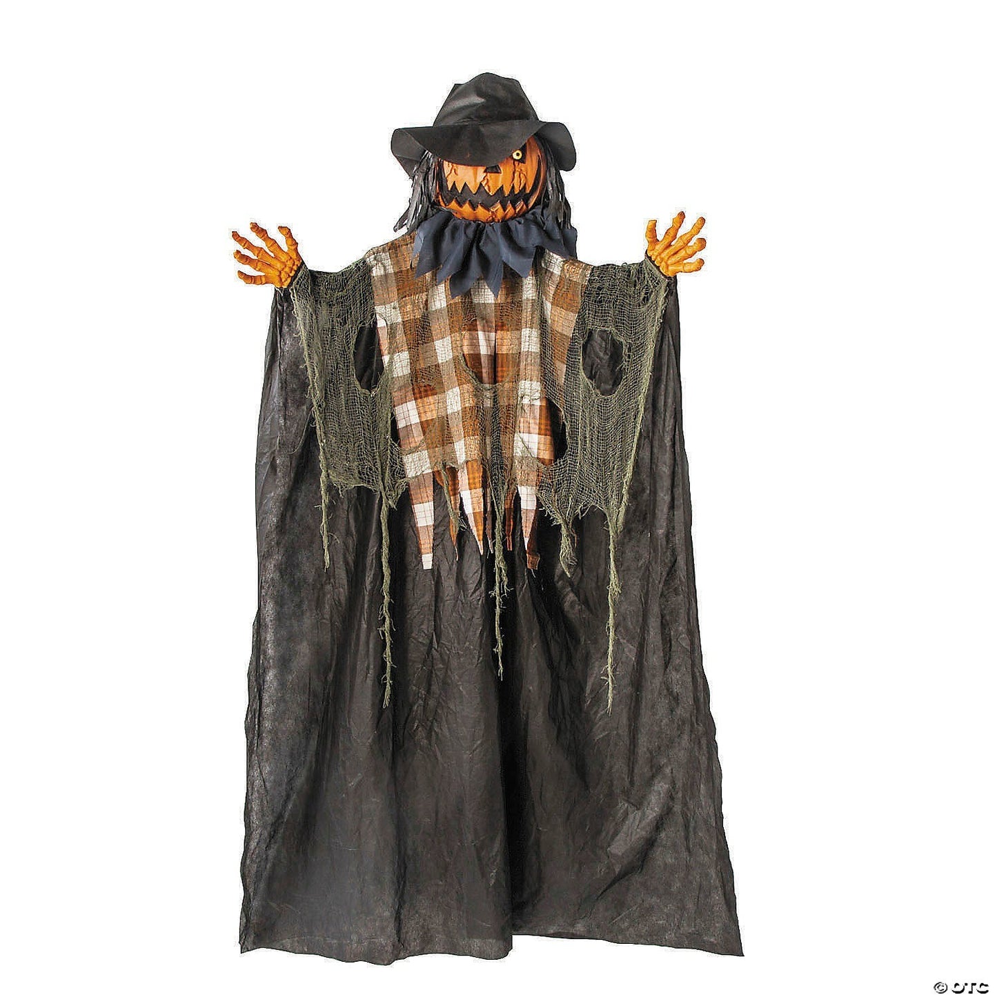 6 FT Hanging Talking Animated Pumpkin Jack Halloween Rustic Primitive Fall Decor