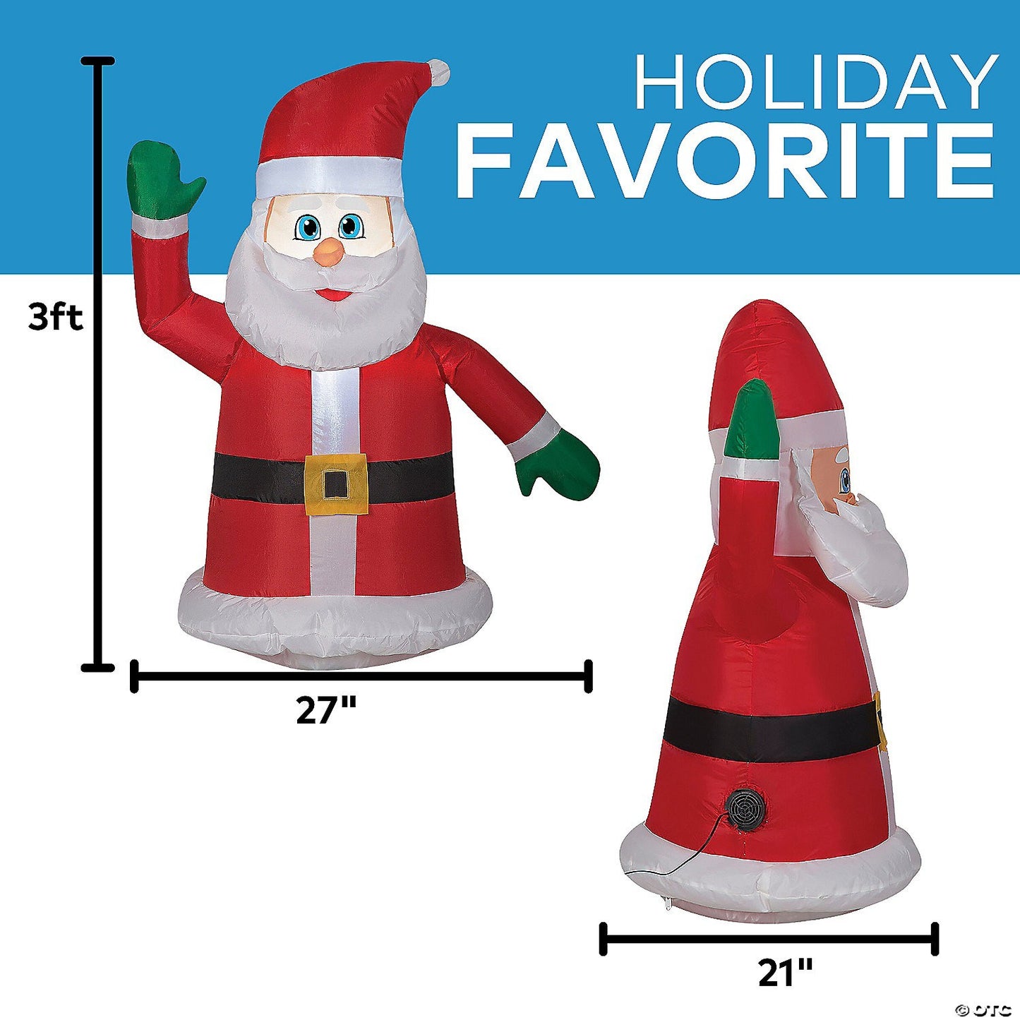 3 Ft Santa Car Buddy Christmas Inflatable Outdoor Indoor Decoration Lighted