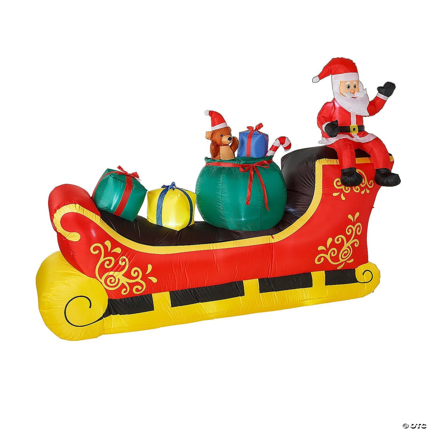 GIANT! 10 Ft Santa Sleigh Inflatable Christmas Outdoor Yard Decor LED Lighted