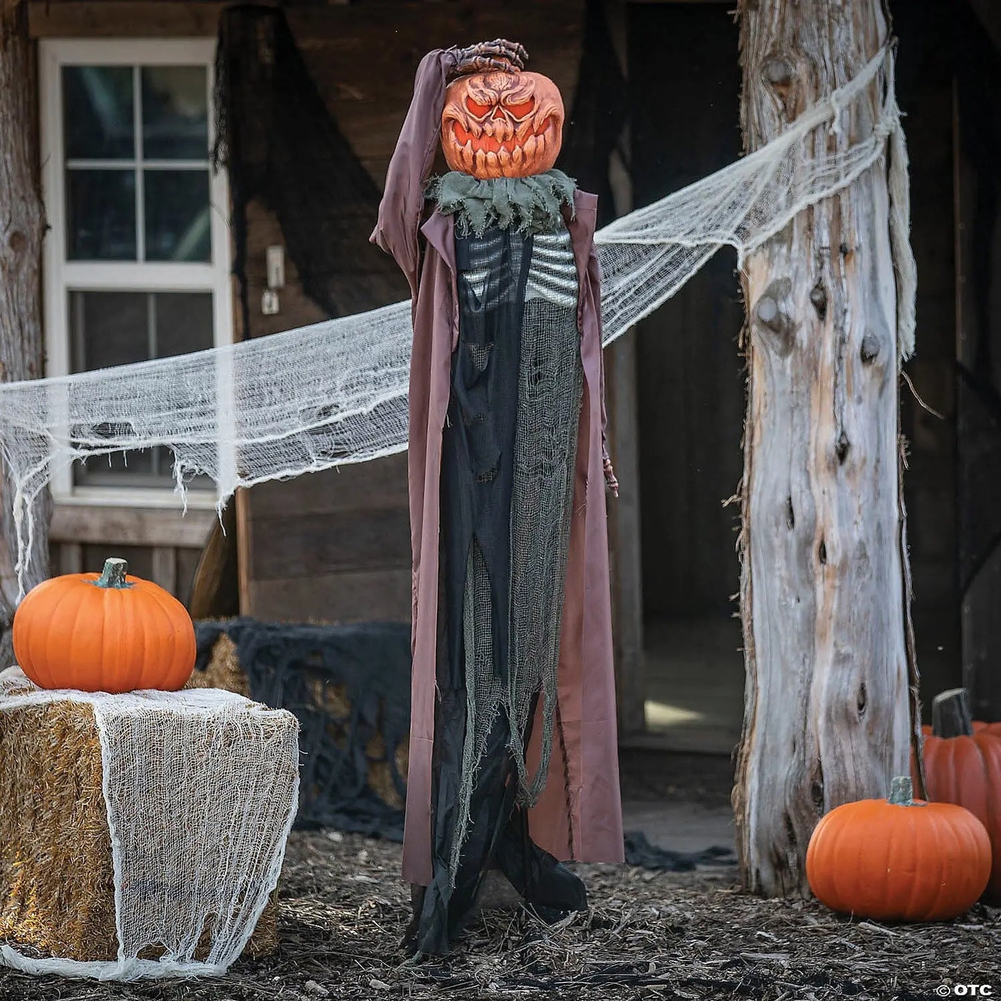 6 Ft Standing Evil Pumpkin Man