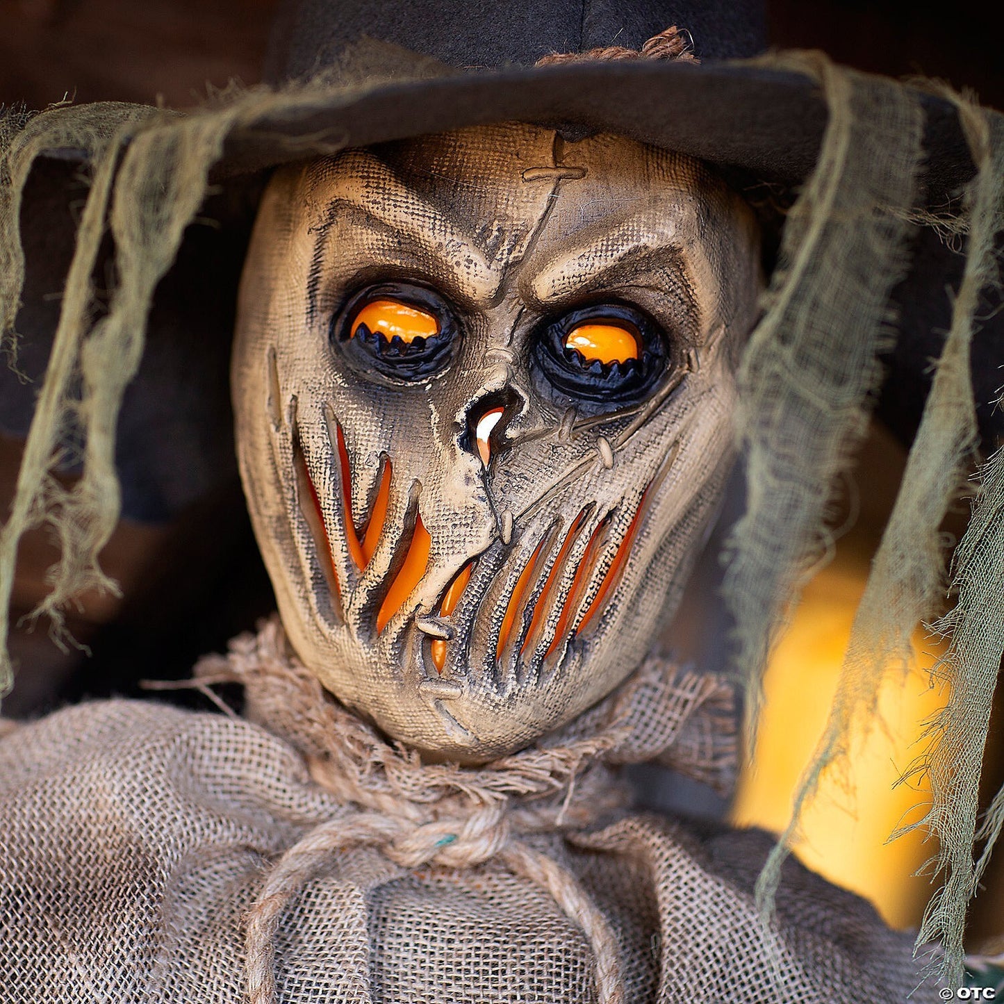See Video! LifeSize Inferno Scarecrow Animated Halloween Haunted Prop Decoration