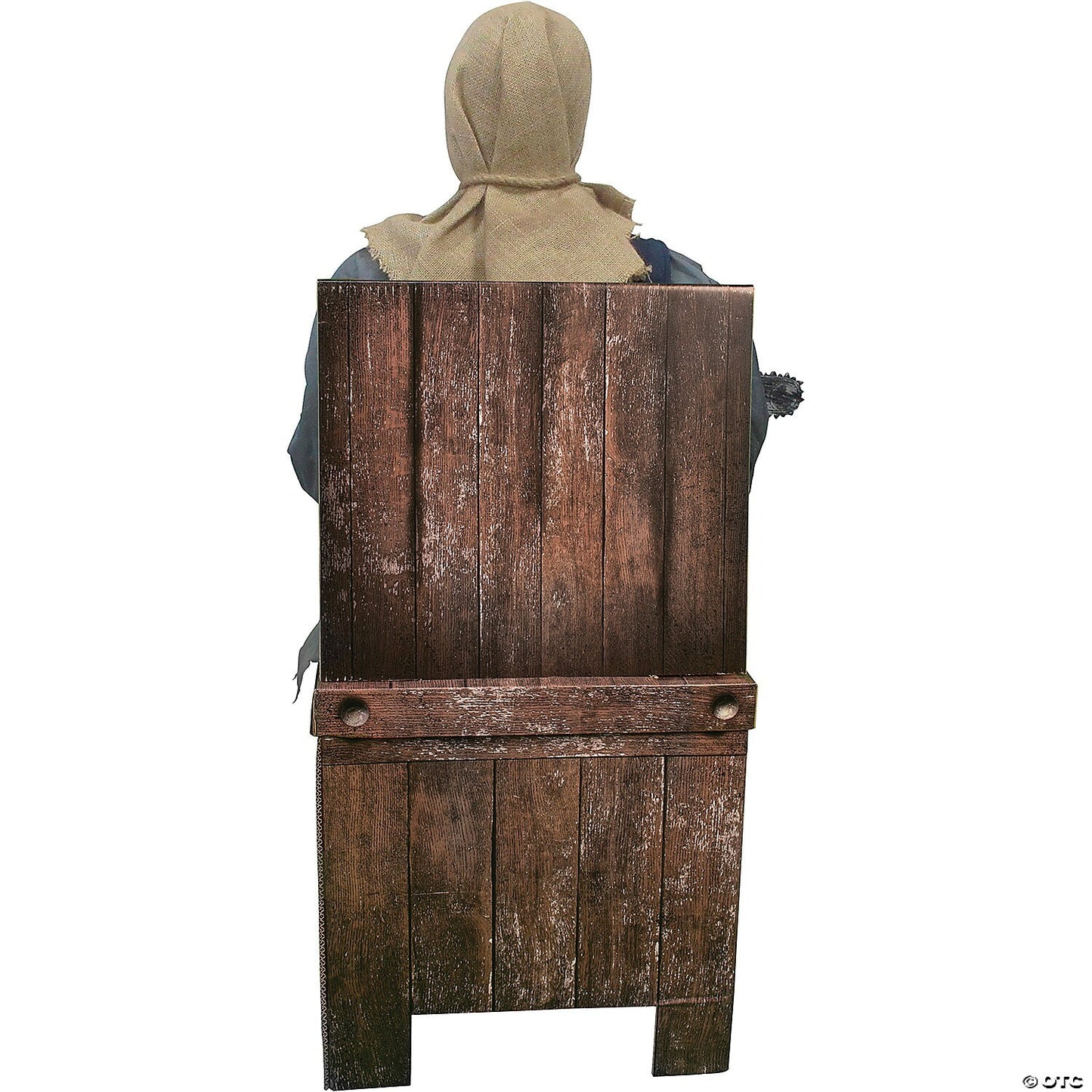 Life Size Chainsaw Scarecrow Greeter Animated Halloween Haunted Prop Outdoor