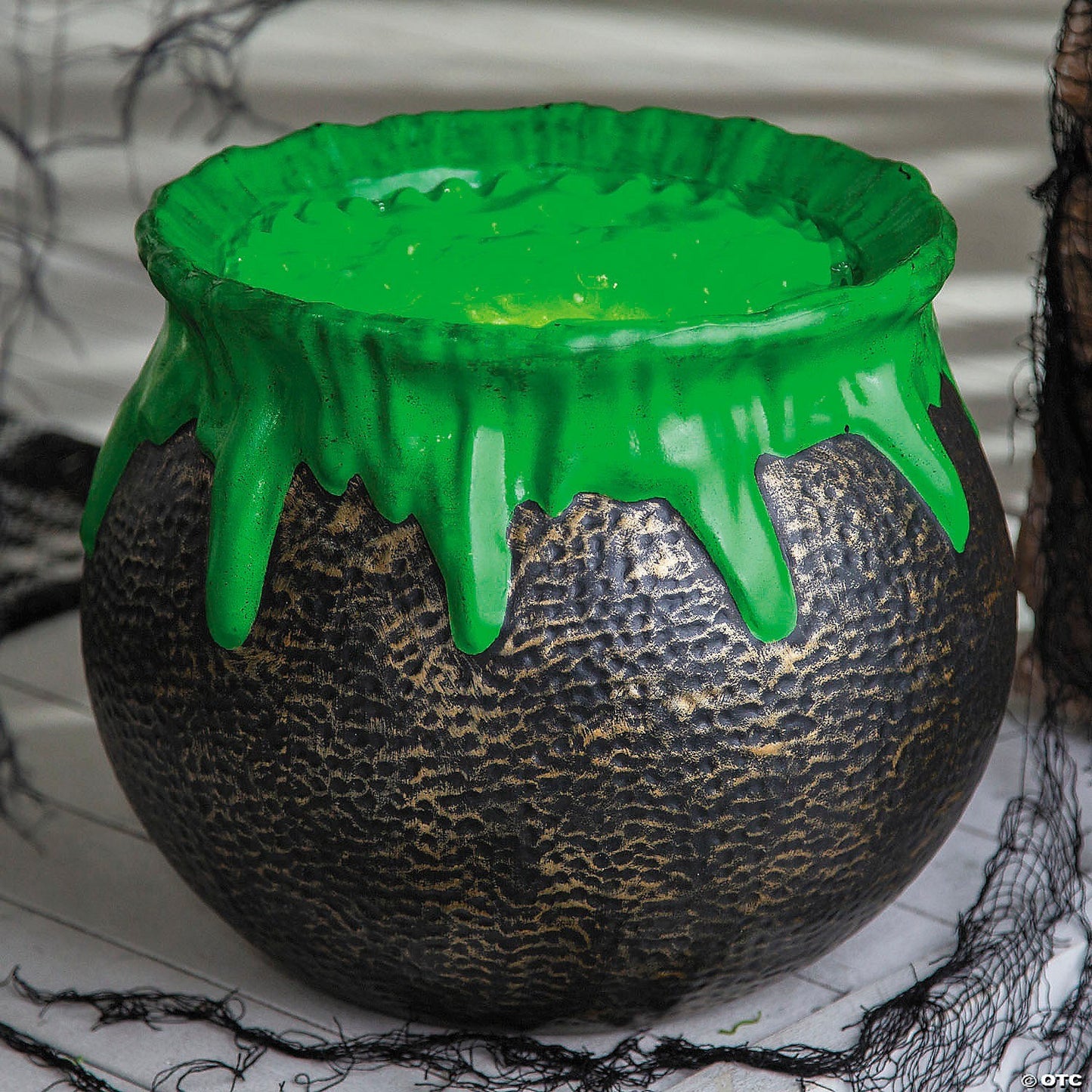 Animated Bubbling Witch Cauldron Halloween Decoration Haunted Prop Lights Sound