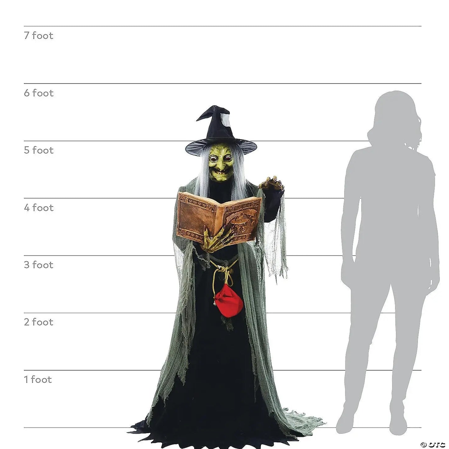 5.7 Ft Spell Speaking Witch