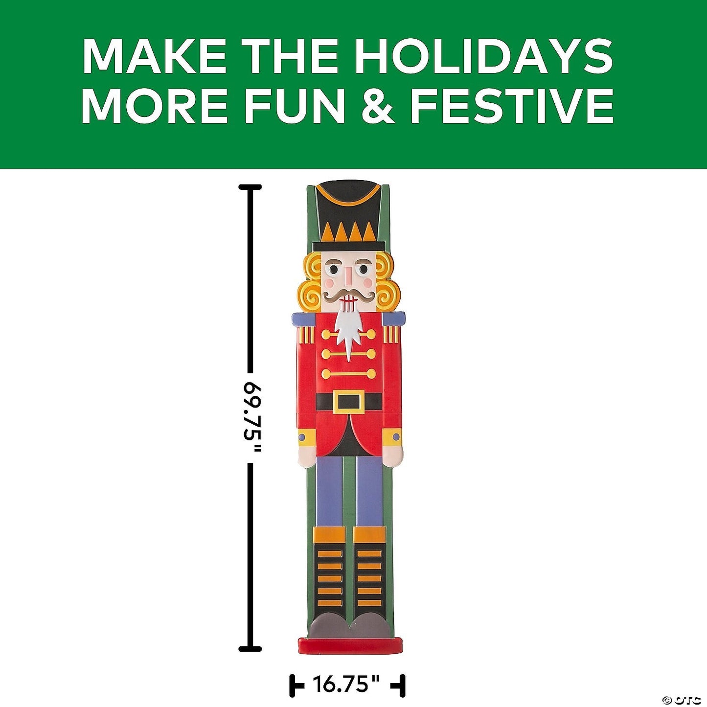 69" Giant Metal Toy Soldier Nutcracker Christmas Outdoor Decoration Porch Prop