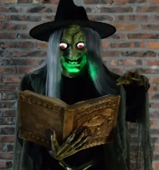 LifeSize Animatronic Spell Speaking Wicked Witch Book Halloween Decor Haunt Prop