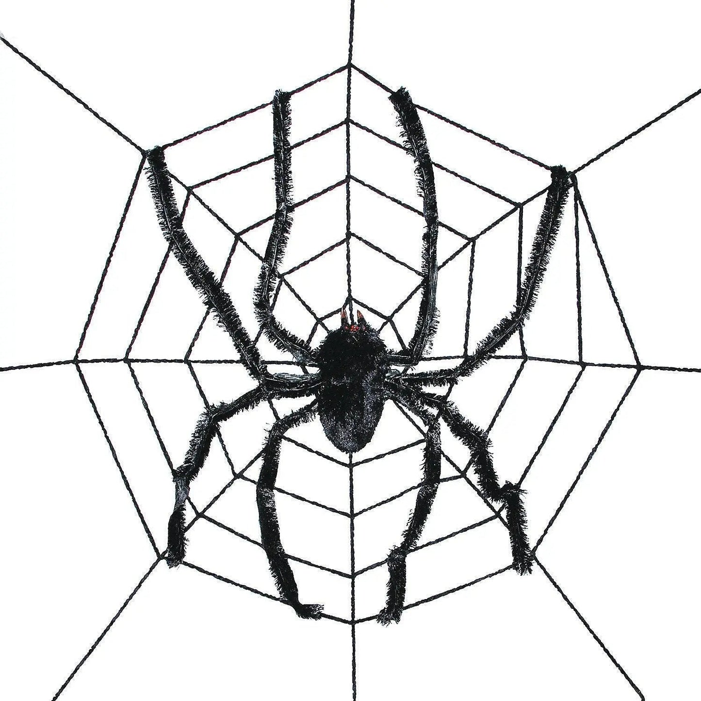 8 Ft Spider Web with Spider Halloween decoration