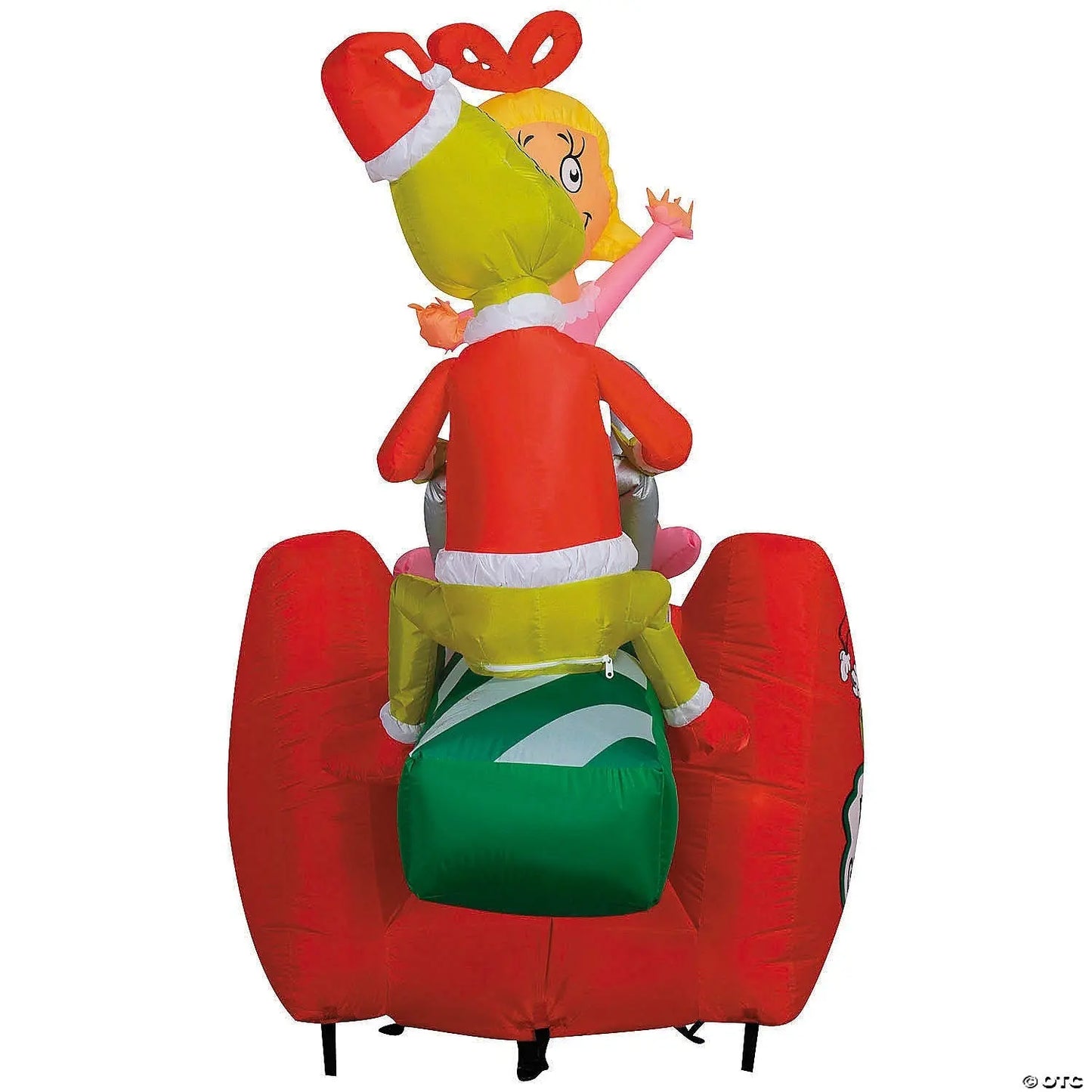 5 Ft Animated Grinch & Cindy Lou See Saw Teeter Inflatable