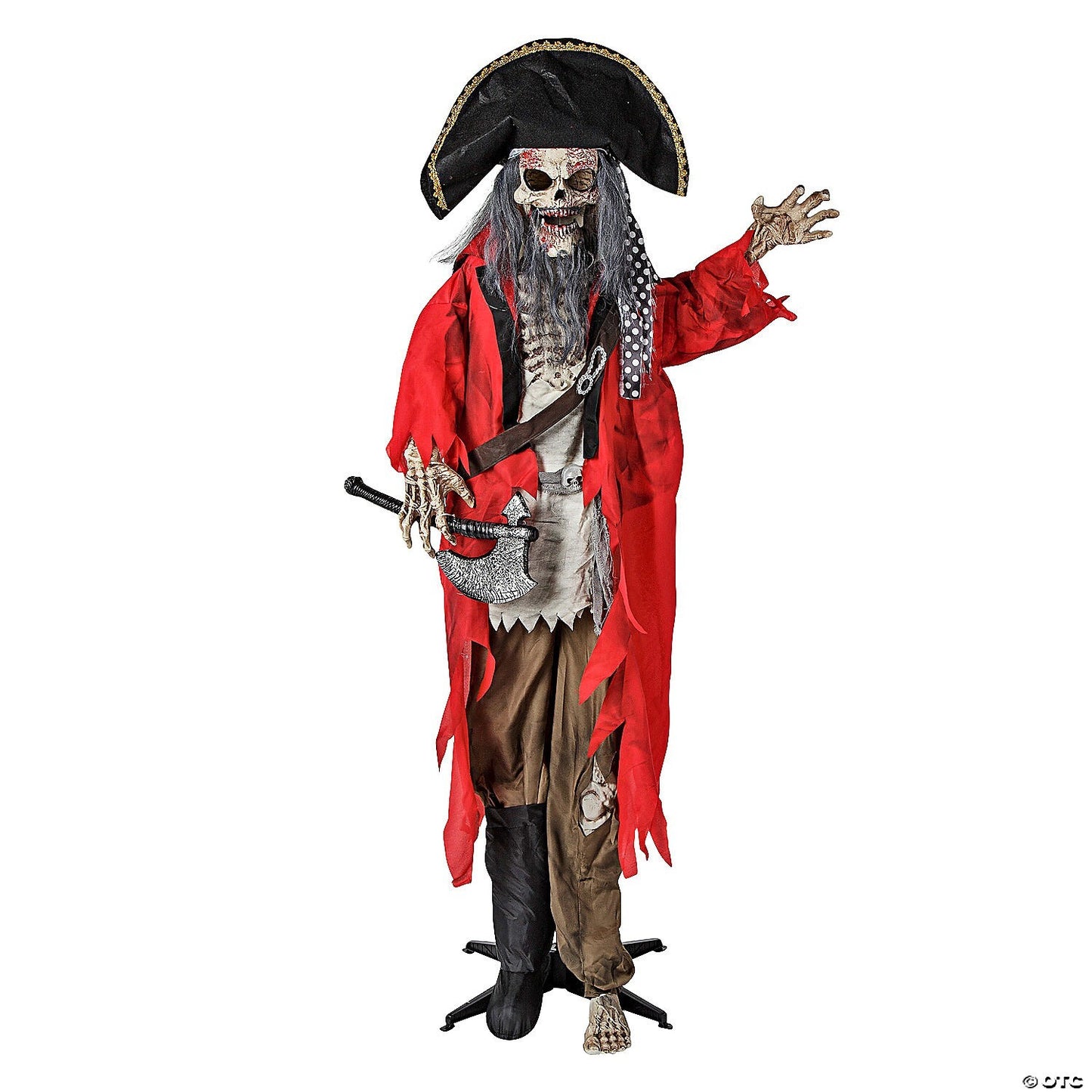 See Video! LifeSize 6 FT Pirate Animated Halloween Decoration Haunt Prop Outdoor
