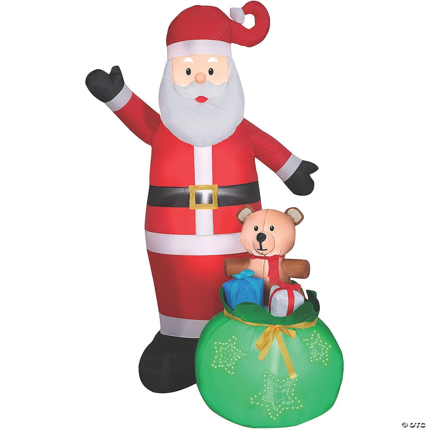 84" Santa & Toy Bag Christmas Inflatable Outdoor Yard Decoration Lighted Gifts